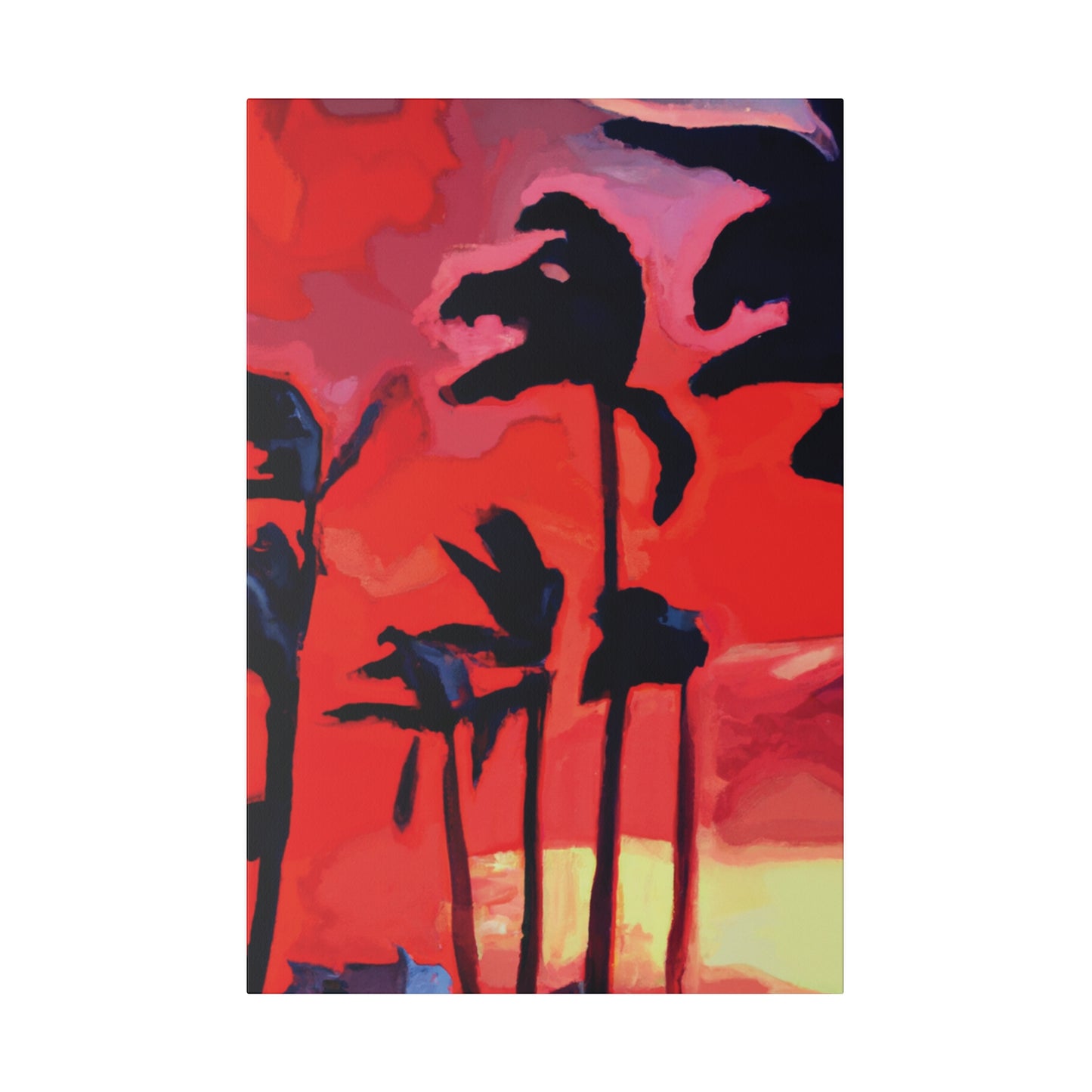 7933T - Miami Beach Sunset Painting Print | Miami | Beach | Sunset | Poster | Home Decor | Wall Art | Canvas