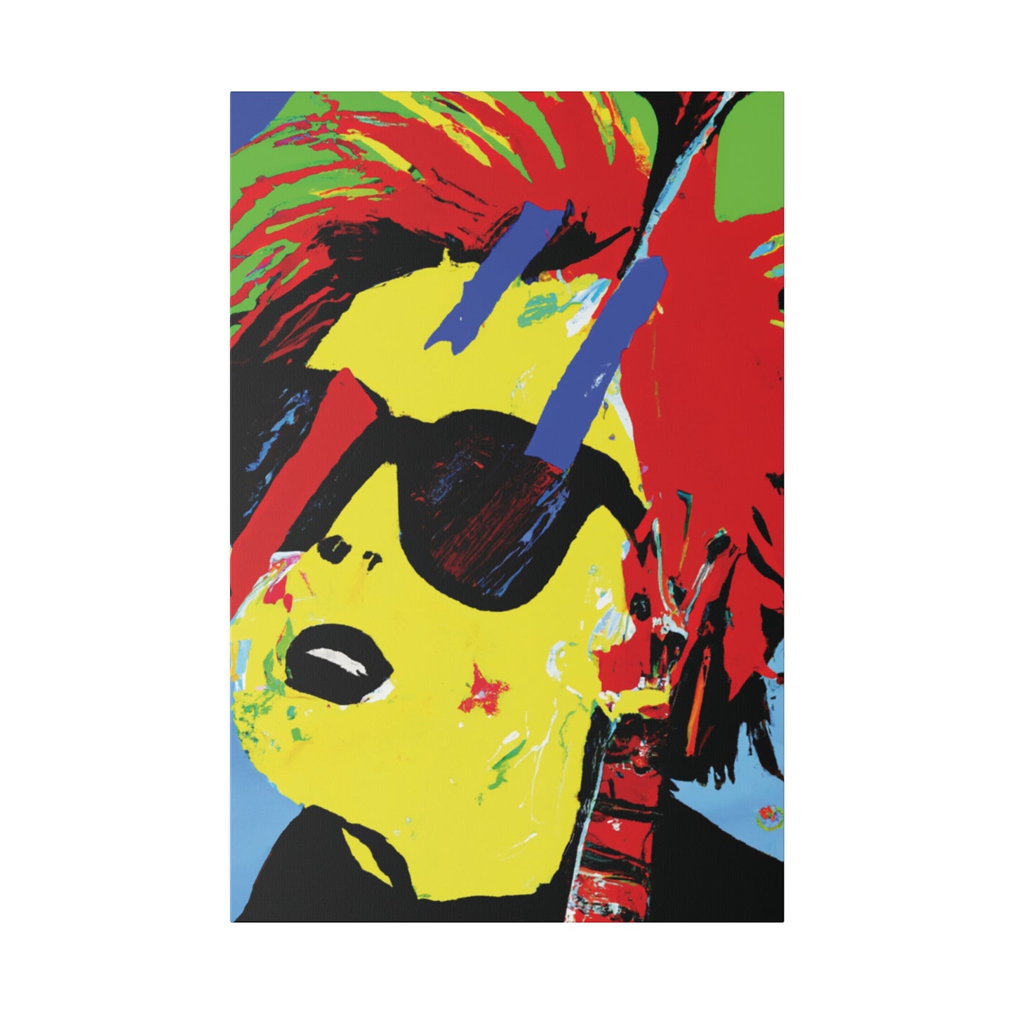 7482U - Rockstar Painting Print | Face | Abstract | Poster | Home Decor | Wall Art | Music Art | Canvas