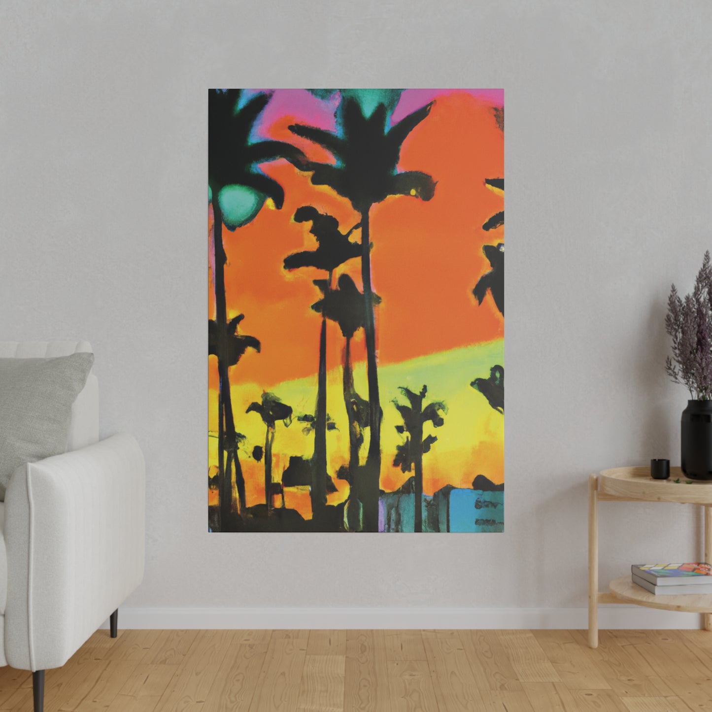 6096Q - Miami Beach Sunset Painting Print | Miami | Beach | Sunset | Poster | Home Decor | Wall Art | Canvas