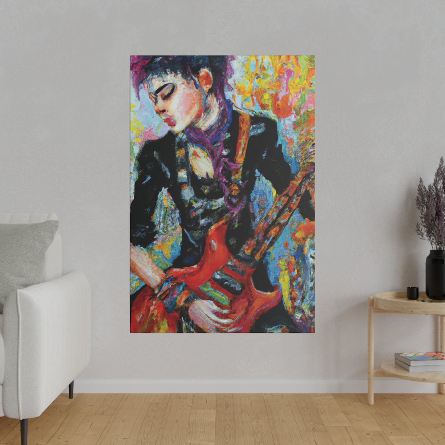 7123G - Rockstar Oil Painting Style Print | Poster | Home Decor | Wall Art | Music Art | Canvas