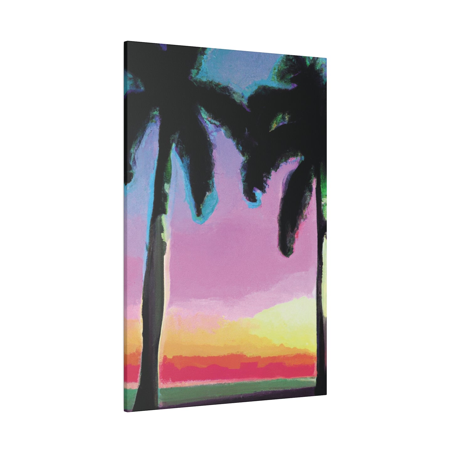 8491N - Miami Beach Sunset Painting Print | Miami | Beach | Sunset | Poster | Home Decor | Wall Art | Canvas