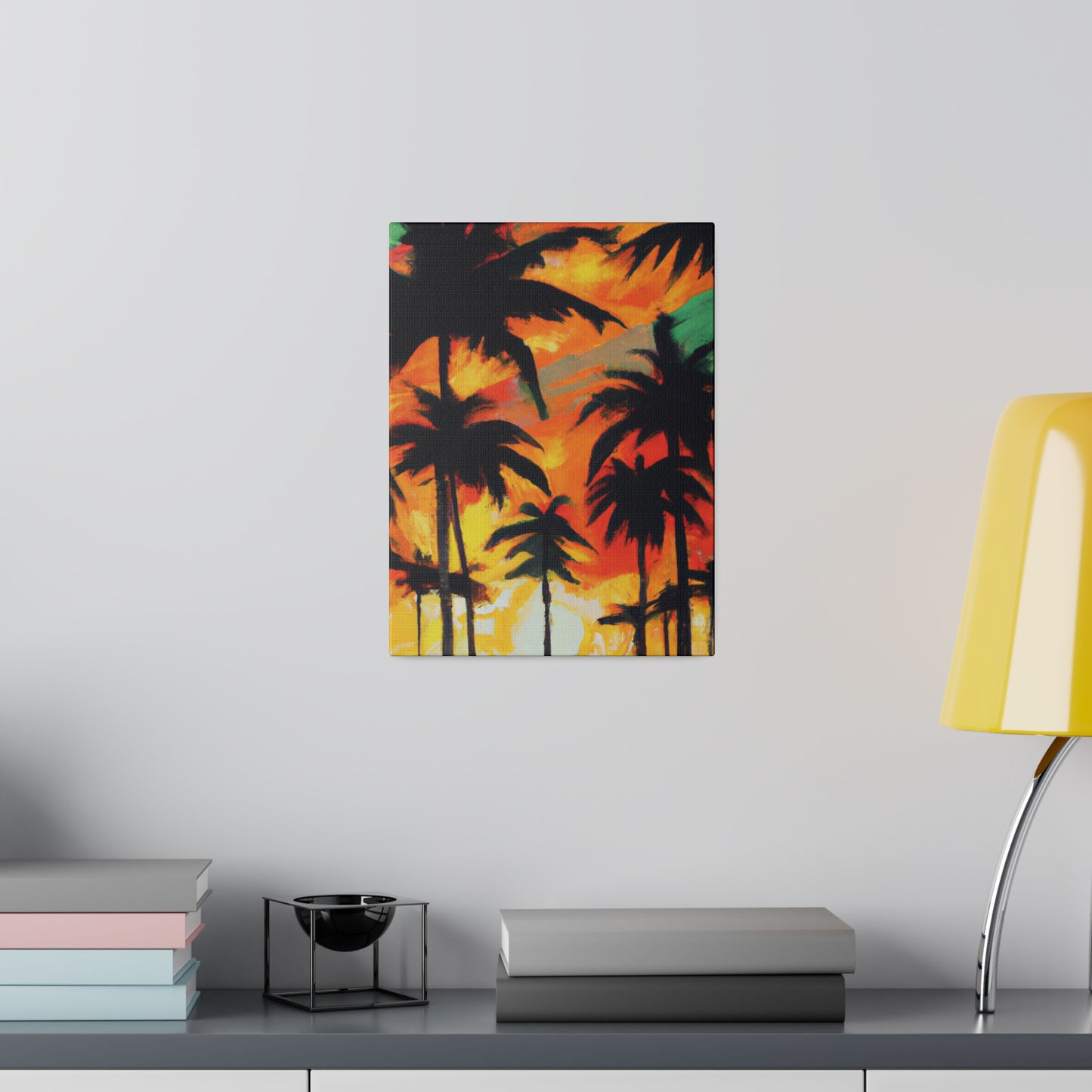 4567E - Miami Beach Sunset Painting Print | Miami | Beach | Sunset | Poster | Home Decor | Wall Art | Canvas