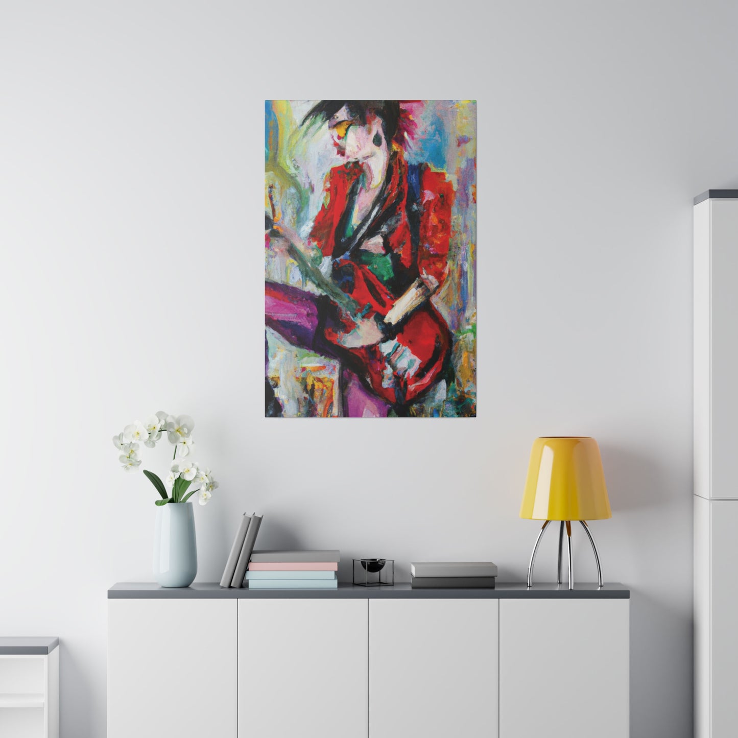 7962V - Rockstar Oil Painting Style Print | Poster | Home Decor | Wall Art | Music Art | Canvas