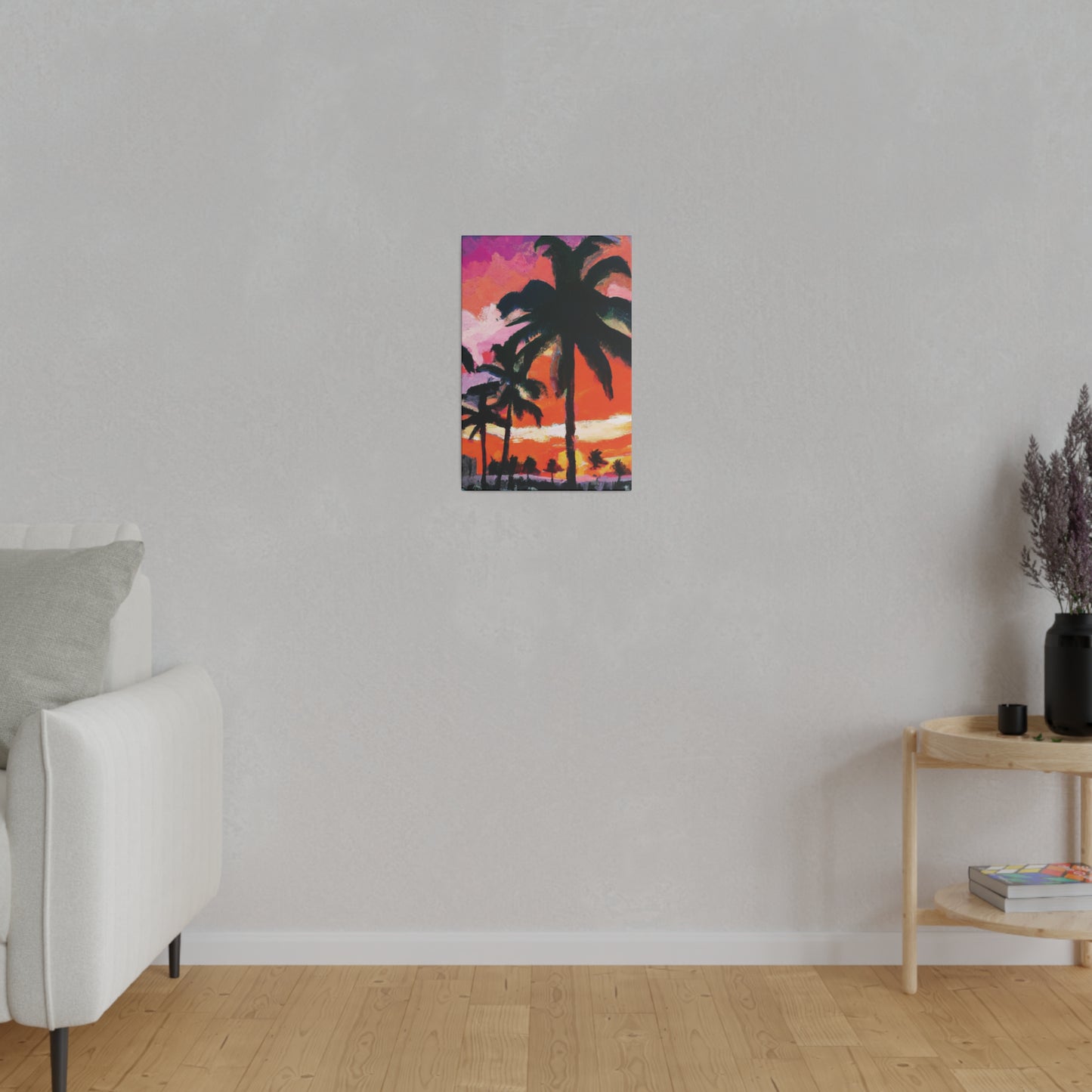 2734M - Miami Beach Sunset Painting Print | Miami | Beach | Sunset | Poster | Home Decor | Wall Art | Canvas