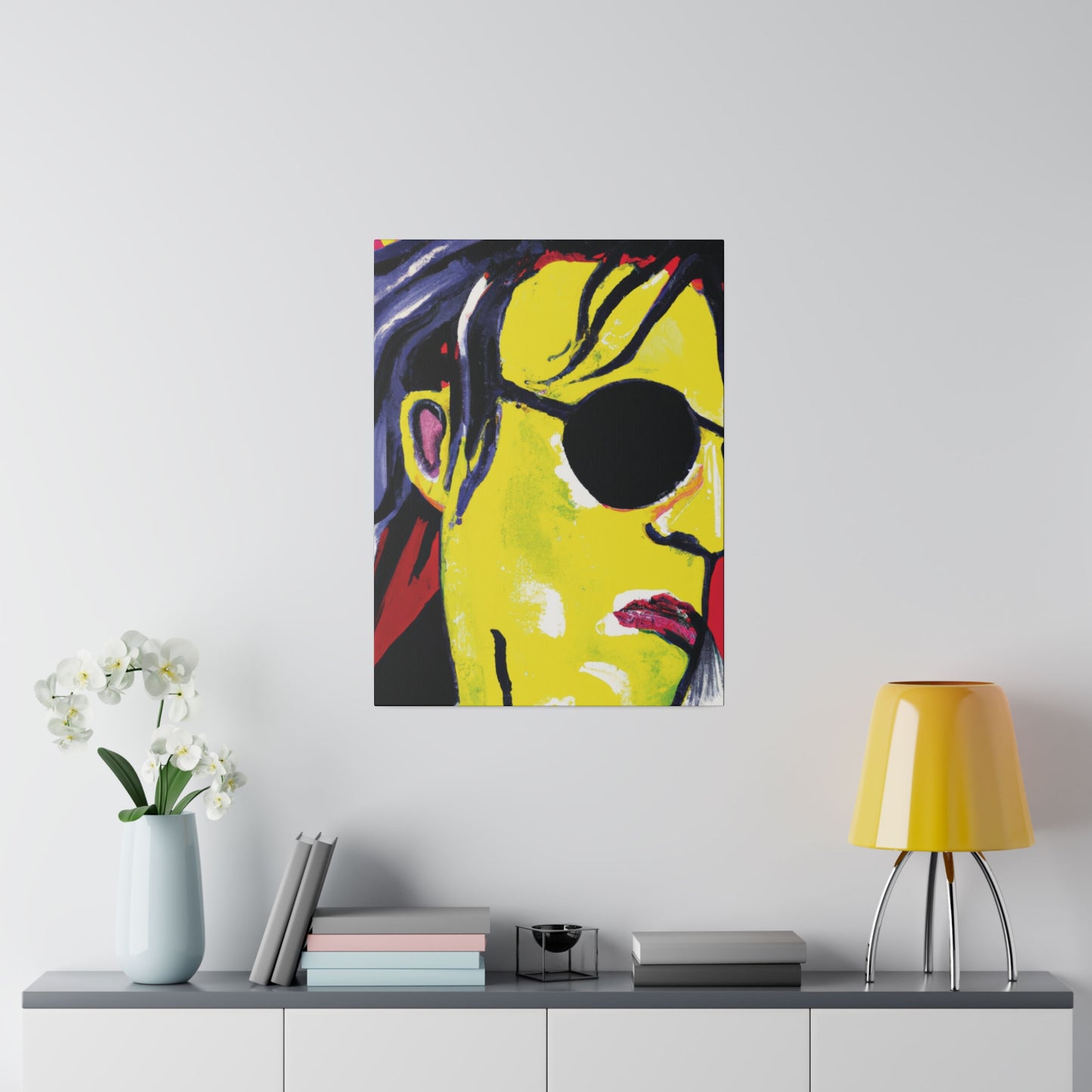 6607V - Rockstar Painting Print | Face | Abstract | Poster | Home Decor | Wall Art | Music Art | Canvas