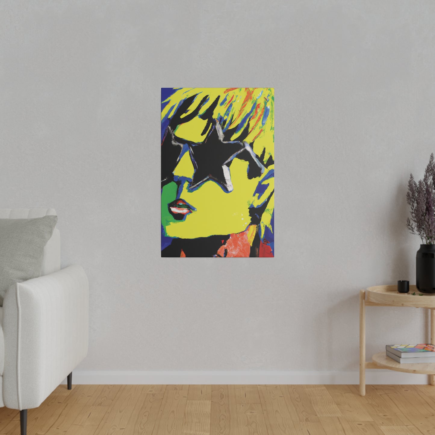 9785T - Rockstar Painting Print | Face | Abstract | Poster | Home Decor | Wall Art | Music Art | Canvas