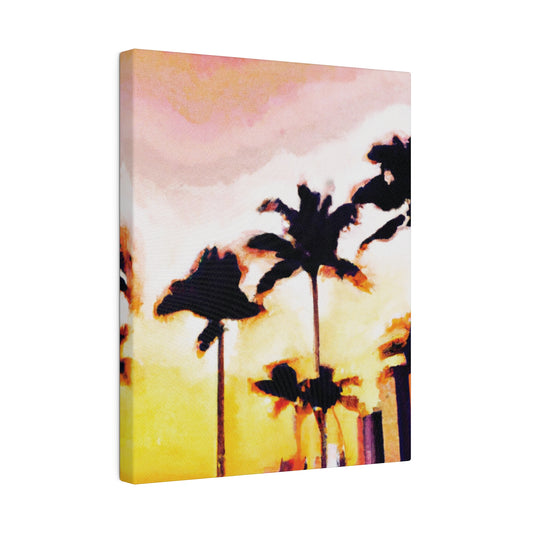 8005X - Miami Beach Sunset Painting Print | Miami | Beach | Sunset | Poster | Home Decor | Wall Art | Canvas