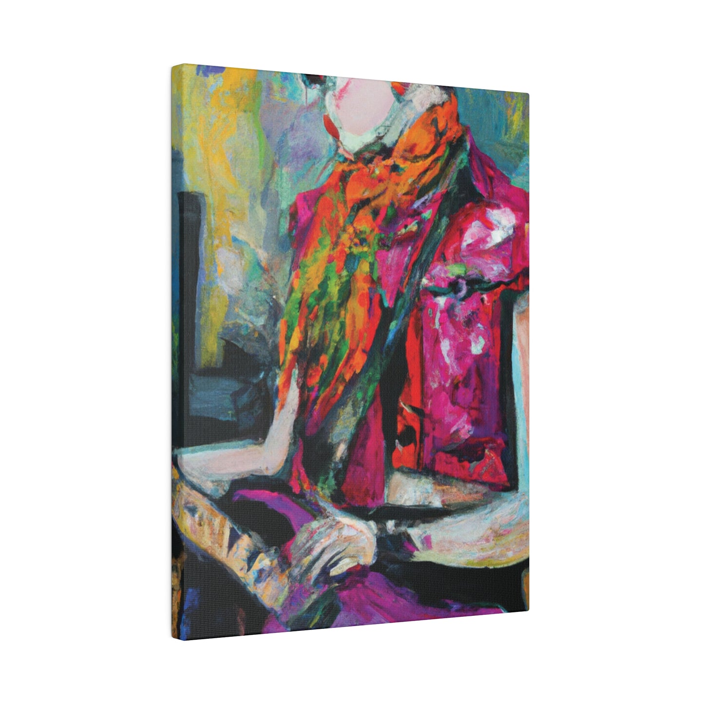 9053L - Rockstar Oil Painting Style Print | Poster | Home Decor | Wall Art | Music Art | Canvas