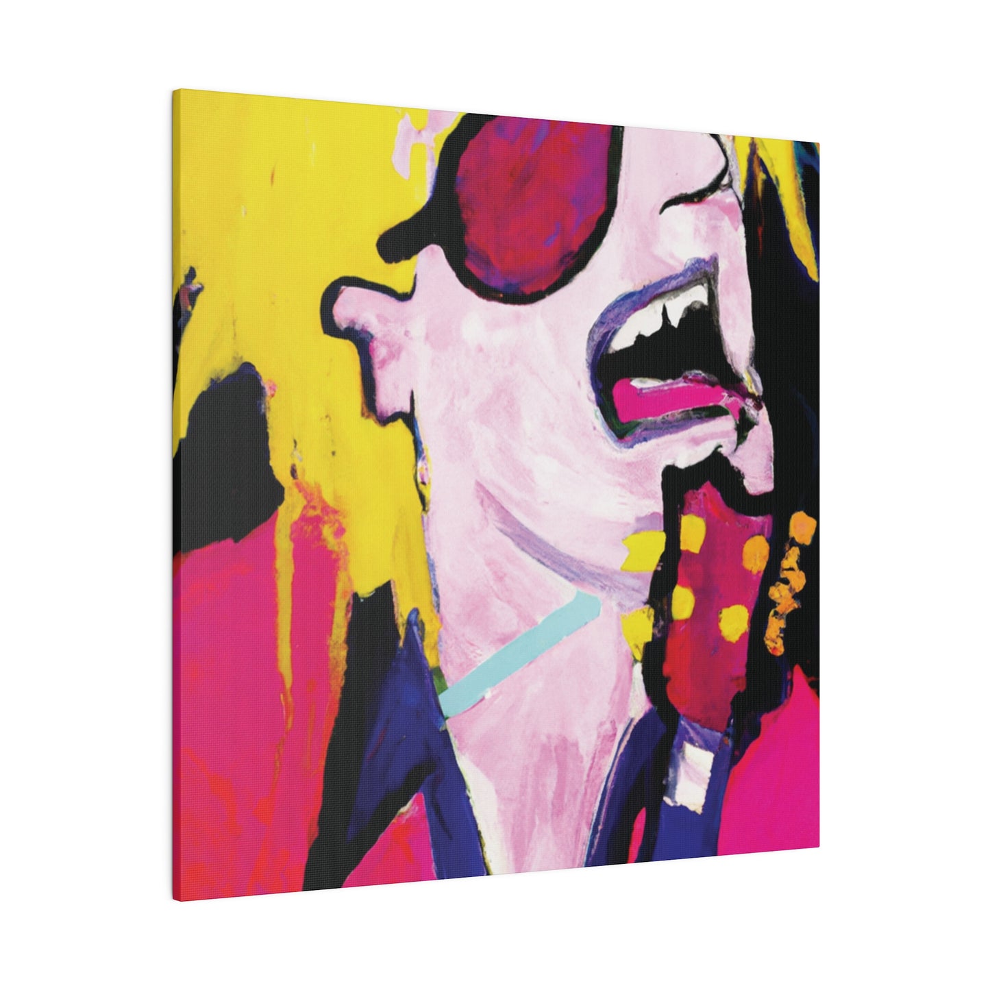 5843S - Rockstar Painting Print | Face | Abstract | Poster | Home Decor | Wall Art | Music Art | Canvas