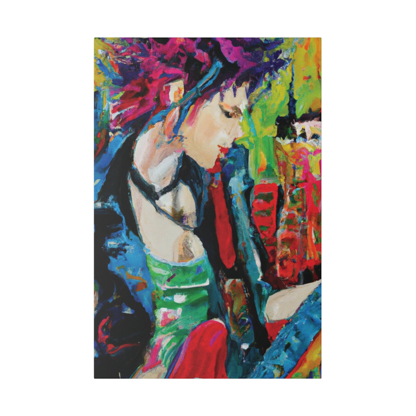 7125T - Rockstar Oil Painting Style Print | Poster | Home Decor | Wall Art | Music Art | Canvas