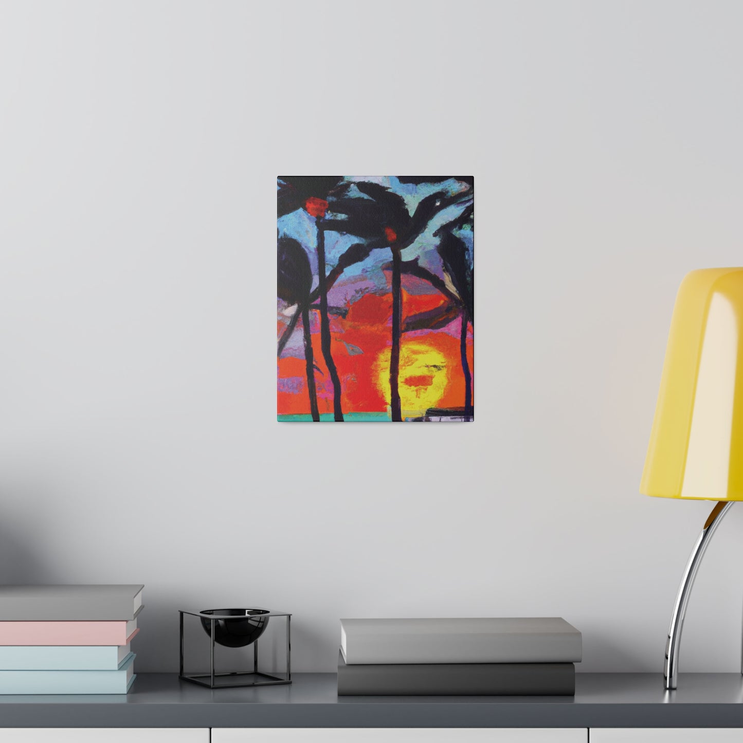 8407Q - Miami Beach Sunset Painting Print | Miami | Beach | Sunset | Poster | Home Decor | Wall Art | Canvas