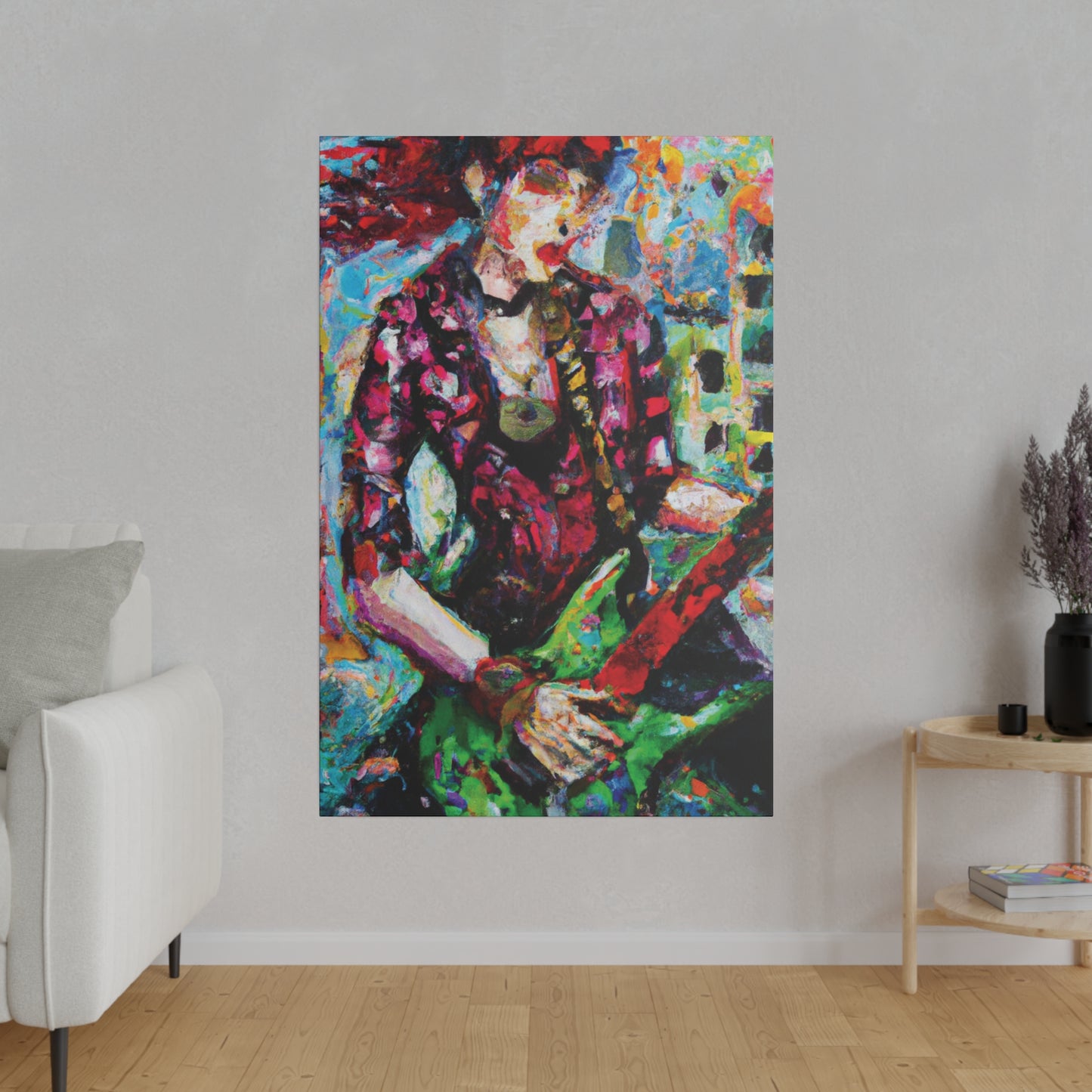 9453F - Rockstar Oil Painting Style Print | Poster | Home Decor | Wall Art | Music Art | Canvas