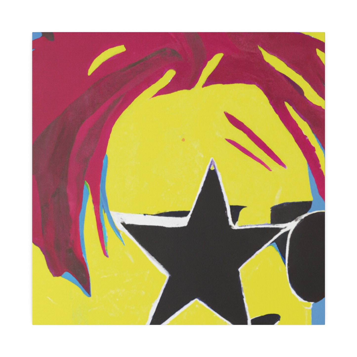 5063P - Rockstar Painting Print | Face | Abstract | Poster | Home Decor | Wall Art | Music Art | Canvas
