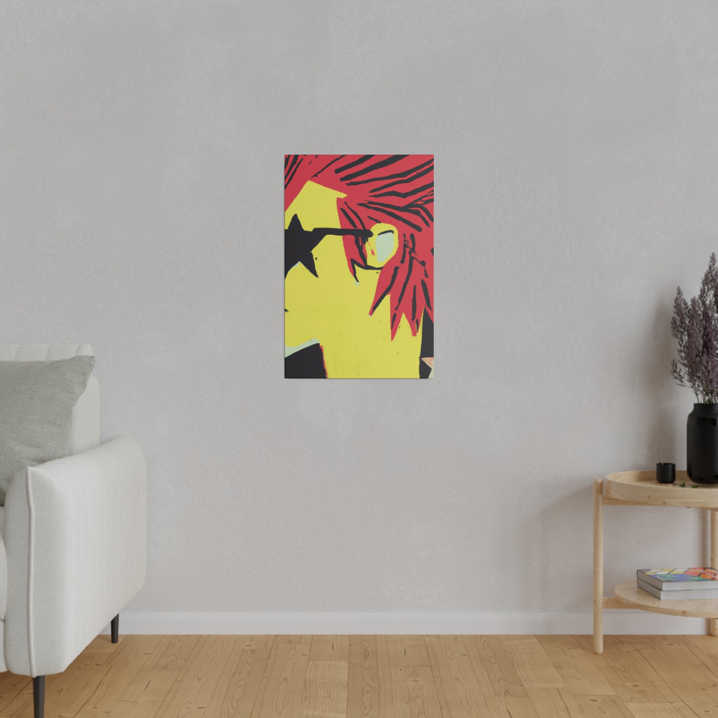 2724Q - Rockstar Painting Print | Face | Abstract | Poster | Home Decor | Wall Art | Music Art | Canvas