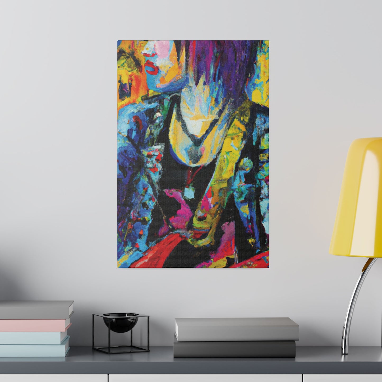 9756Z - Rockstar Oil Painting Style Print | Poster | Home Decor | Wall Art | Music Art | Canvas