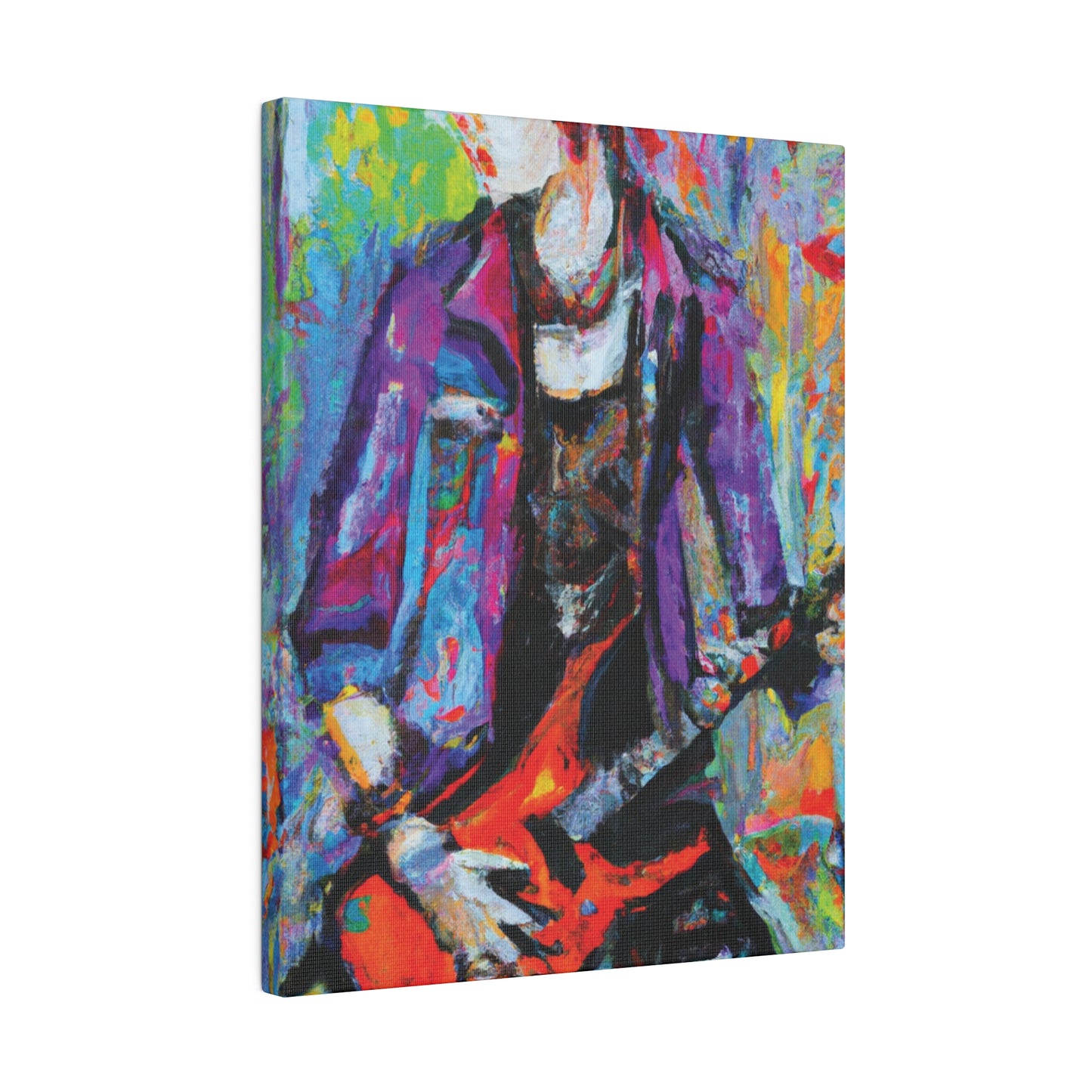 3123Q - Rockstar Oil Painting Style Print | Poster | Home Decor | Wall Art | Music Art | Canvas