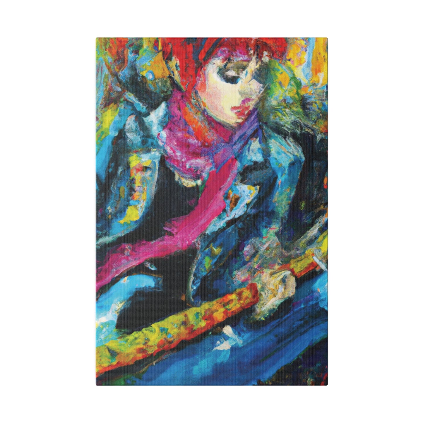 9823X - Rockstar Oil Painting Style Print | Poster | Home Decor | Wall Art | Music Art | Canvas