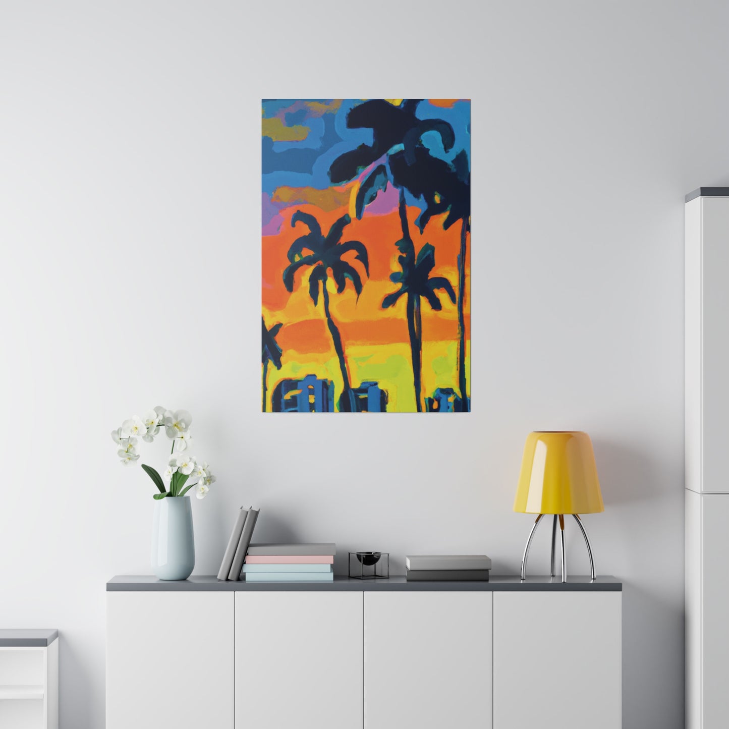 5462R - Miami Beach Sunset Painting Print | Miami | Beach | Sunset | Poster | Home Decor | Wall Art | Canvas