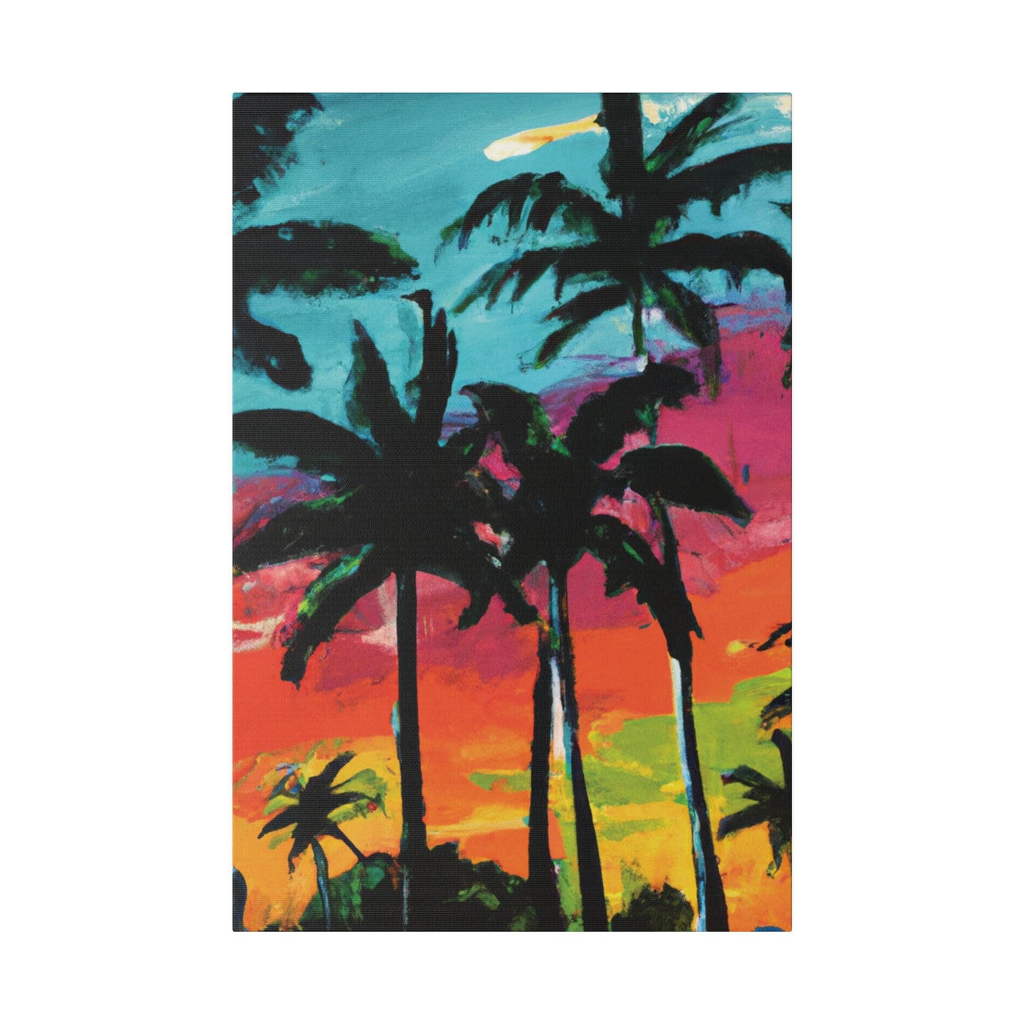 9761F - Miami Beach Sunset Painting Print | Miami | Beach | Sunset | Poster | Home Decor | Wall Art | Canvas