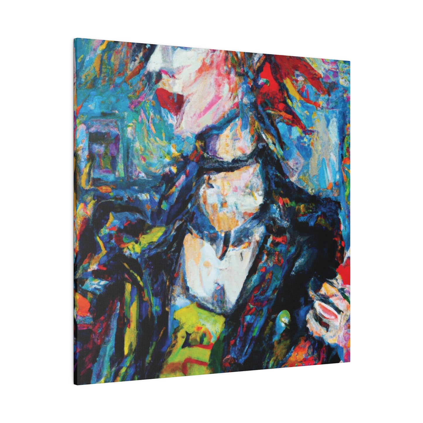 5997K - Rockstar Oil Painting Style Print | Poster | Home Decor | Wall Art | Music Art | Canvas