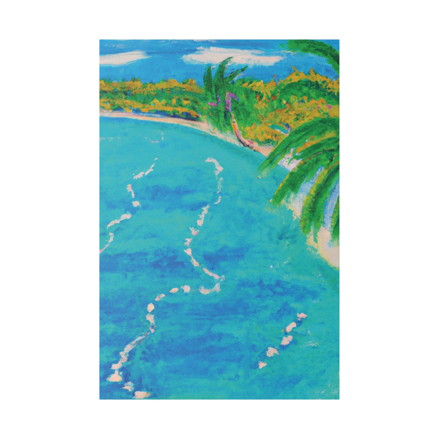 6605P - Bahamas Ocean Painting Print | Bahamas | Ocean | Beach | Poster | Home Decor | Wall Art | Canvas