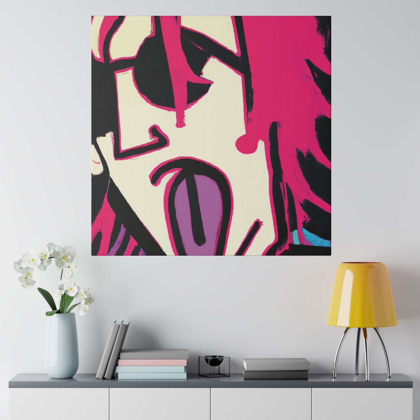 7356Q - Rockstar Painting Print | Face | Abstract | Poster | Home Decor | Wall Art | Music Art | Canvas