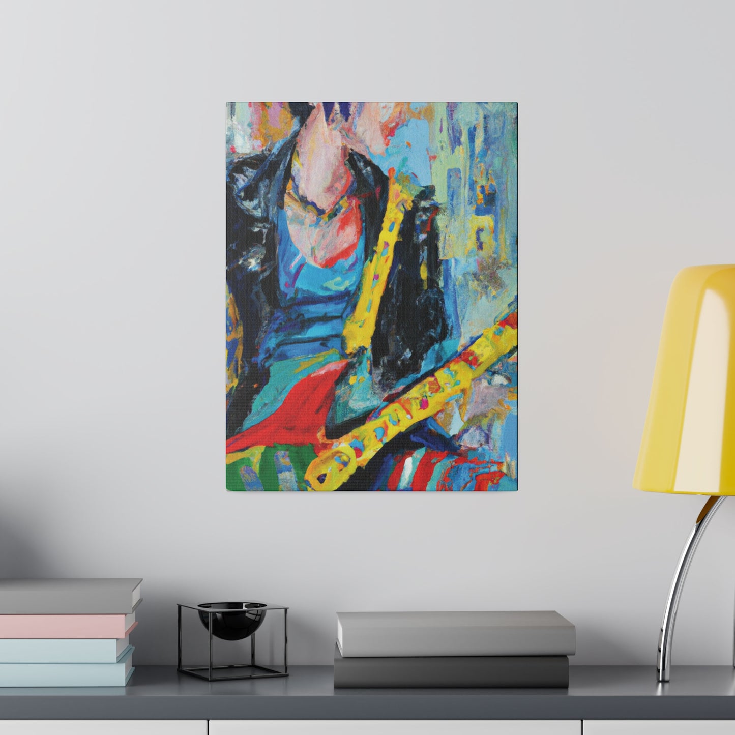 514Y - Rockstar Oil Painting Style Print | Poster | Home Decor | Wall Art | Music Art | Canvas