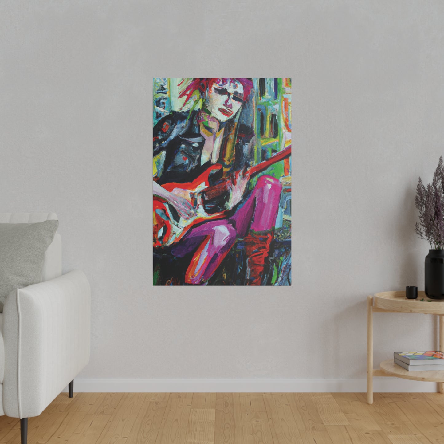 5002A - Rockstar Oil Painting Style Print | Poster | Home Decor | Wall Art | Music Art | Canvas