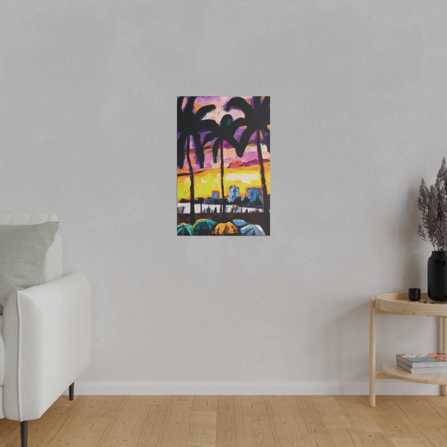 5162A - Miami Beach Sunset Painting Print | Miami | Beach | Sunset | Poster | Home Decor | Wall Art | Canvas