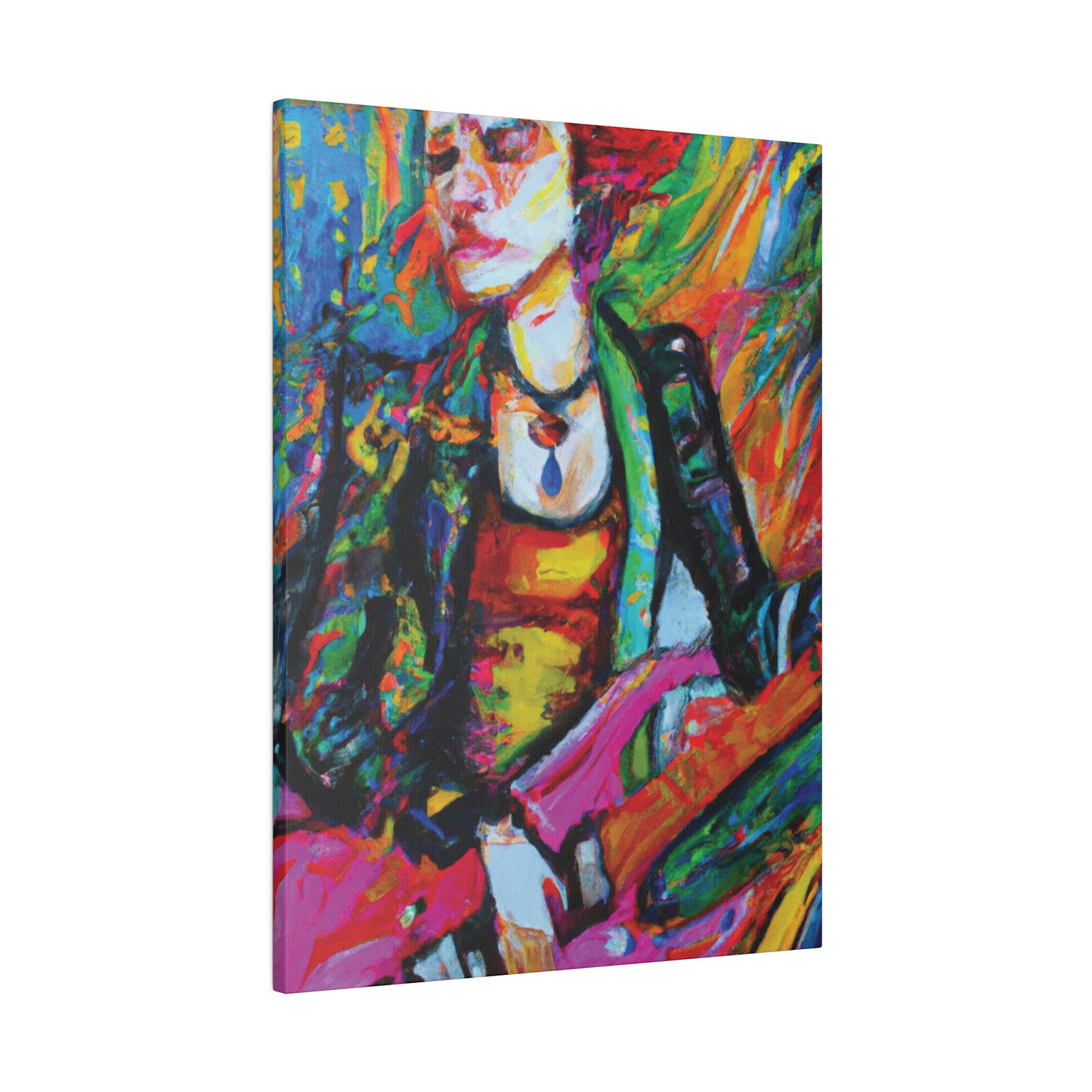 8293B - Rockstar Oil Painting Style Print | Poster | Home Decor | Wall Art | Music Art | Canvas