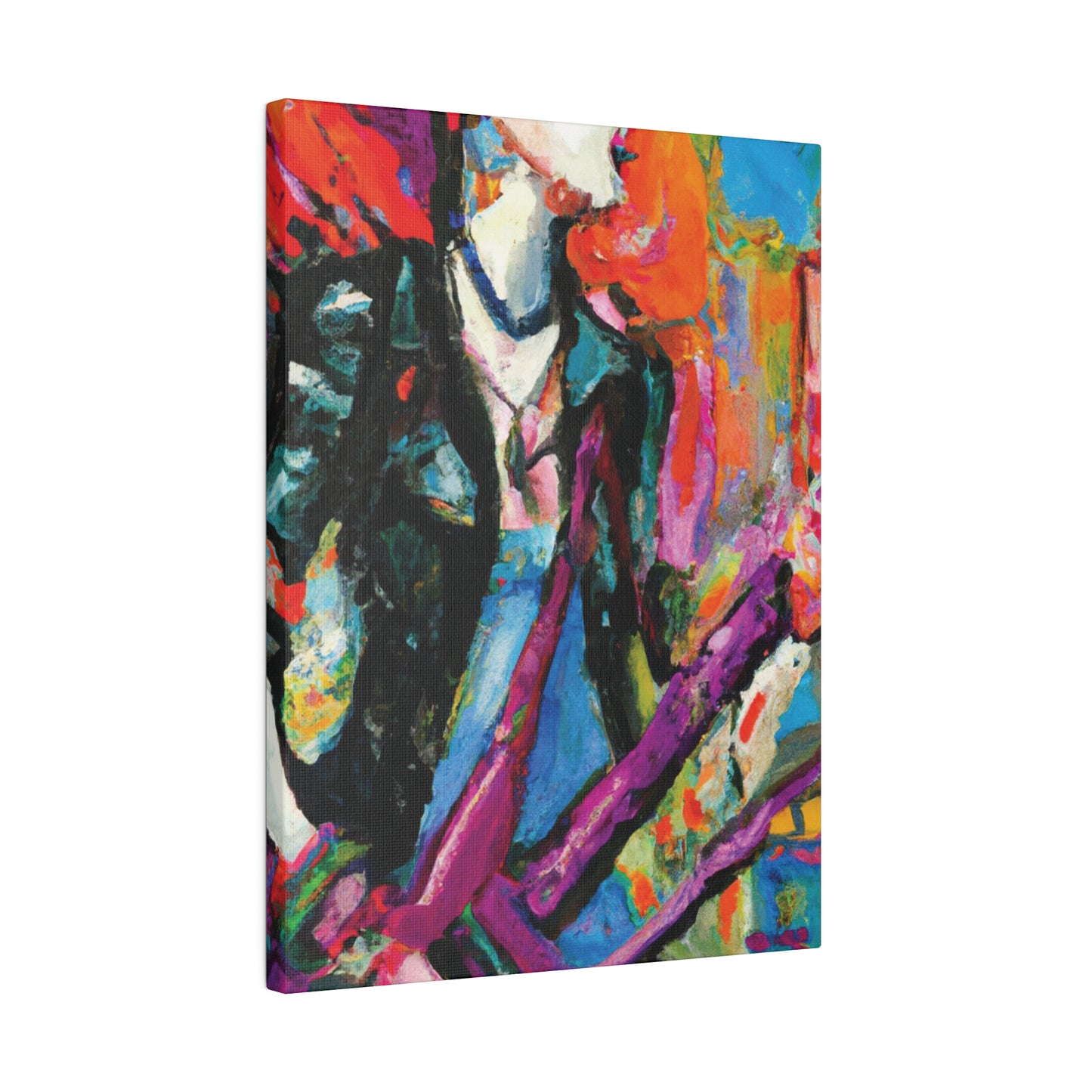 675Y - Rockstar Oil Painting Style Print | Poster | Home Decor | Wall Art | Music Art | Canvas