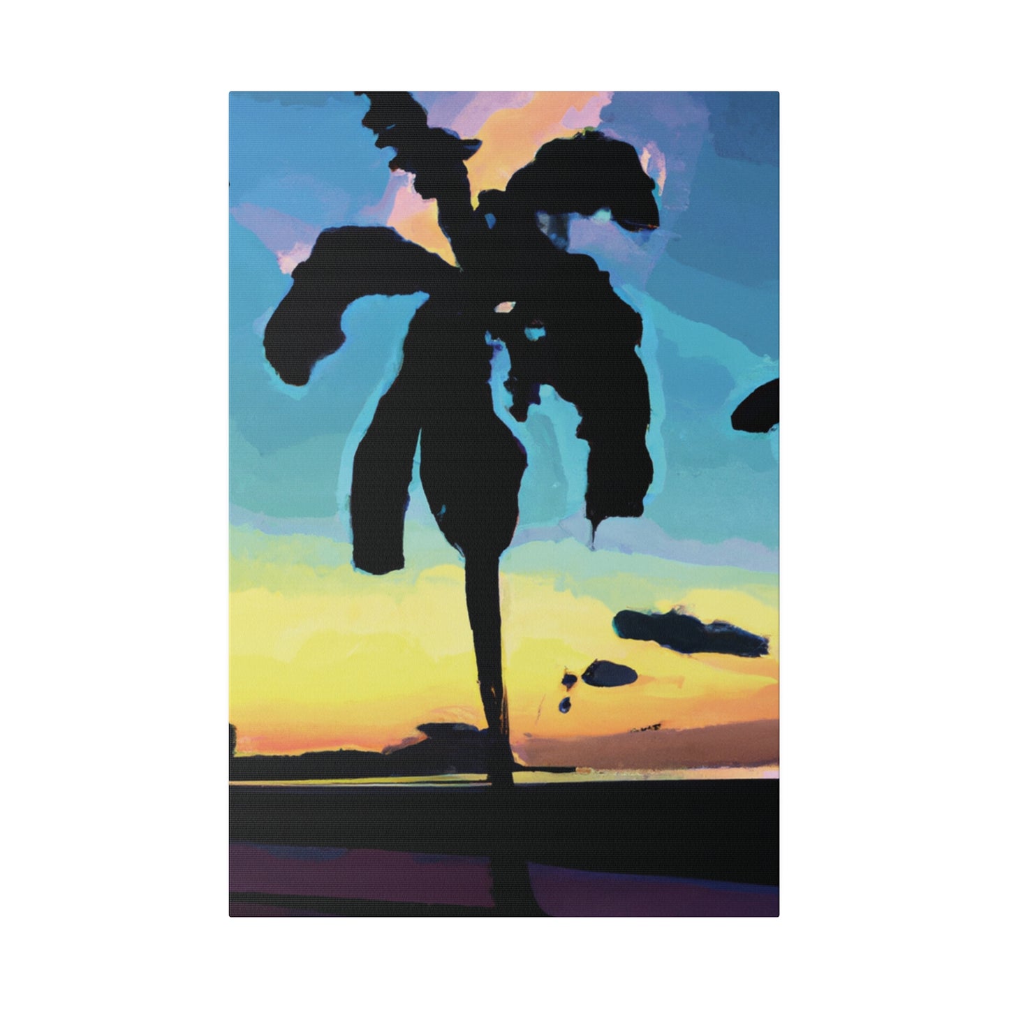 3232A - Miami Beach Sunset Painting Print | Miami | Beach | Sunset | Poster | Home Decor | Wall Art | Canvas