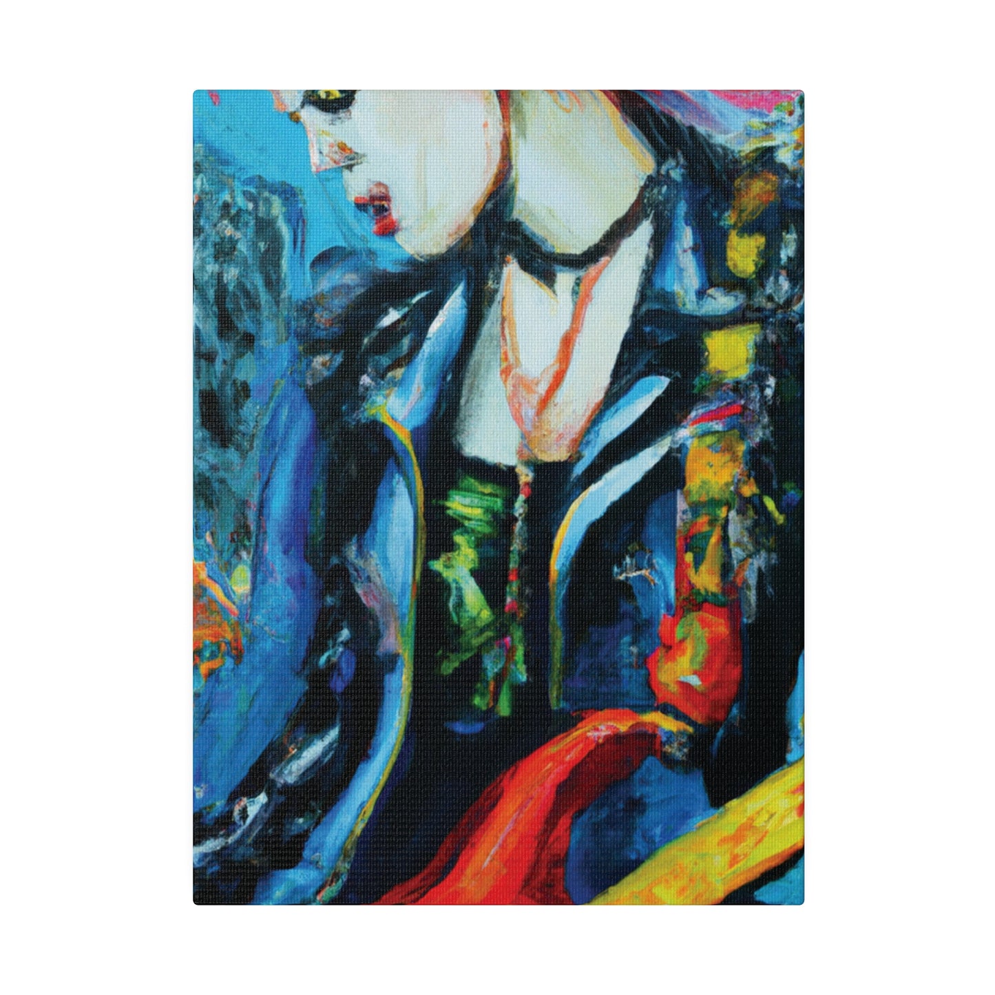 8900A - Rockstar Oil Painting Style Print | Poster | Home Decor | Wall Art | Music Art | Canvas