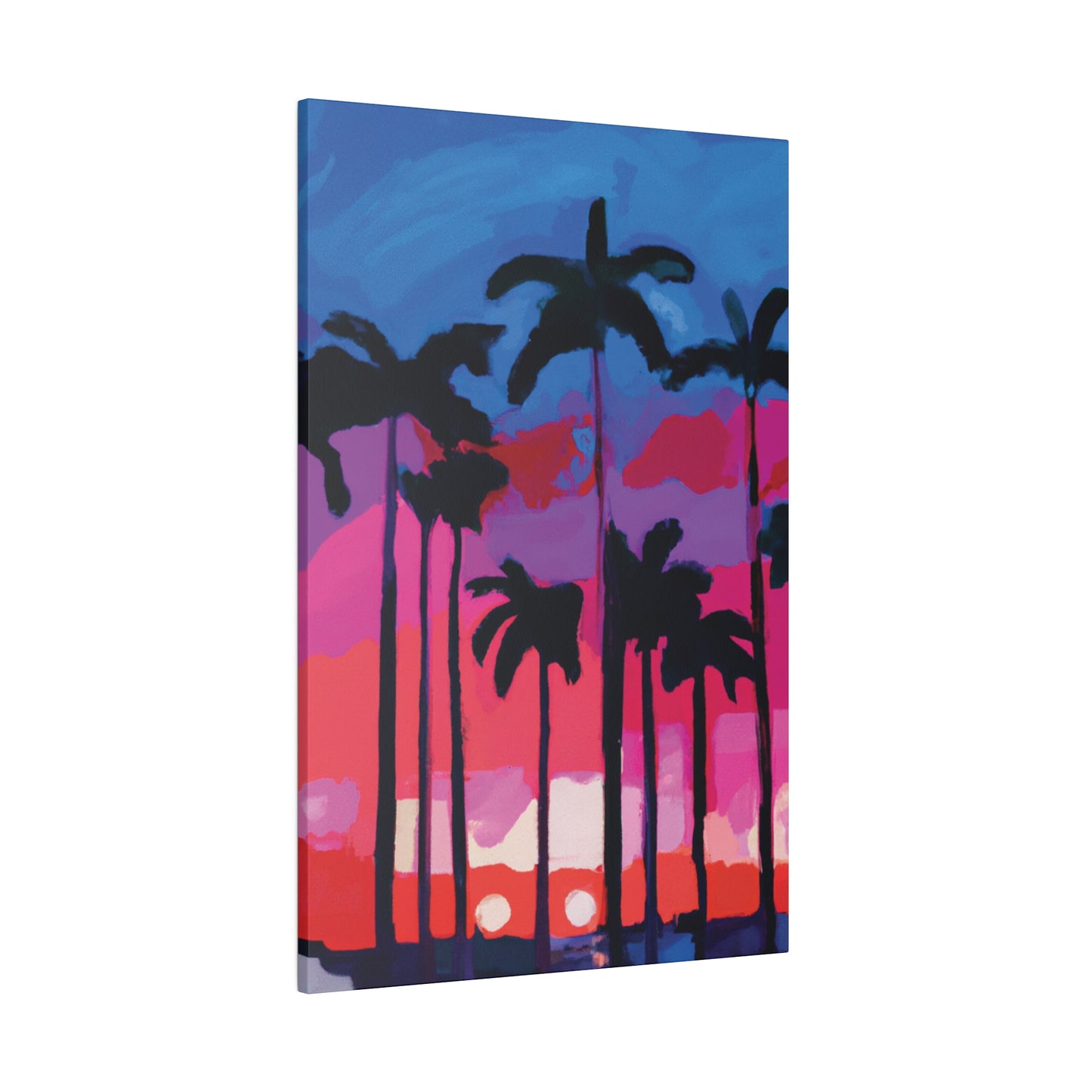 7245Y - Miami Beach Sunset Painting Print | Miami | Beach | Sunset | Poster | Home Decor | Wall Art | Canvas