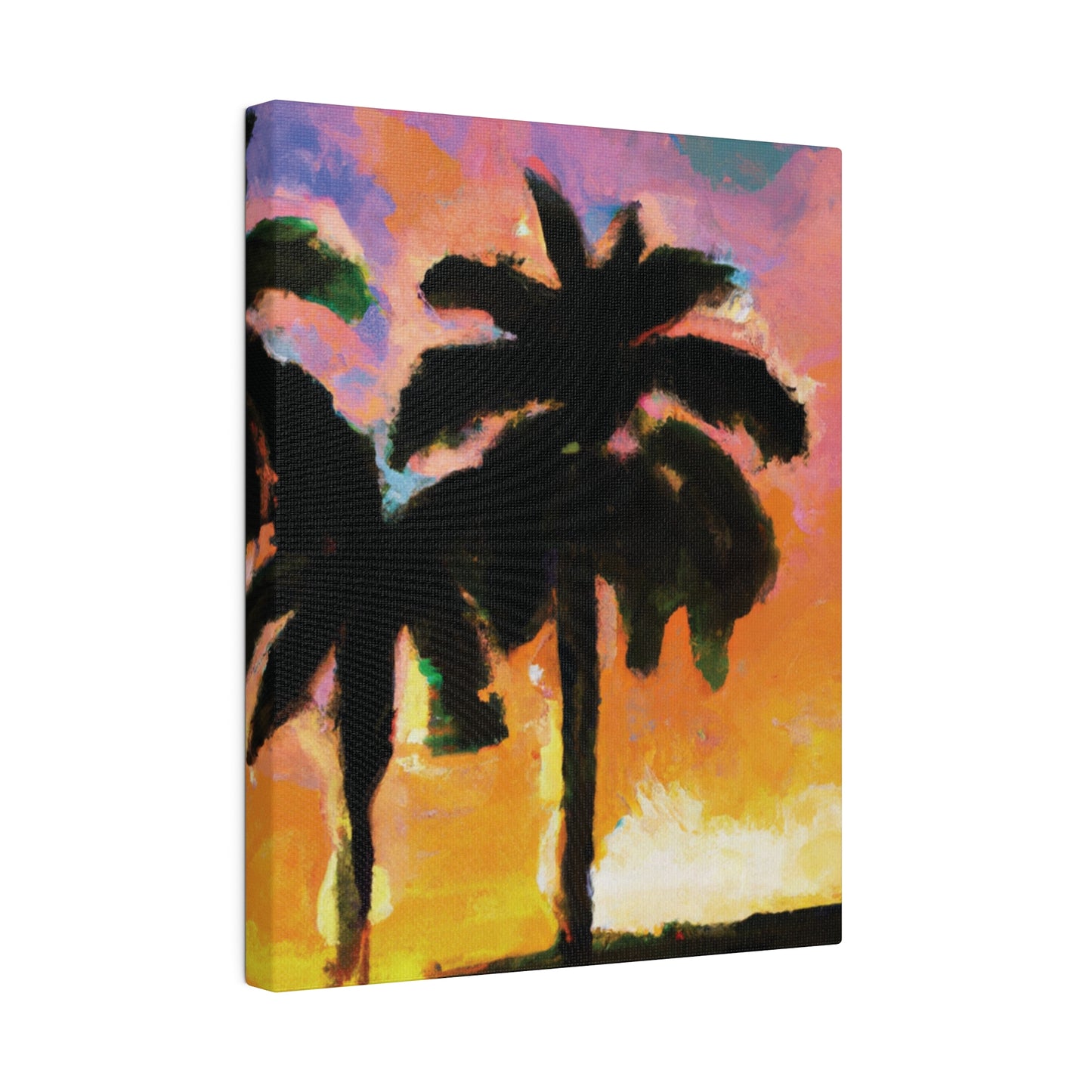 1532W - Miami Beach Sunset Painting Print | Miami | Beach | Sunset | Poster | Home Decor | Wall Art | Canvas