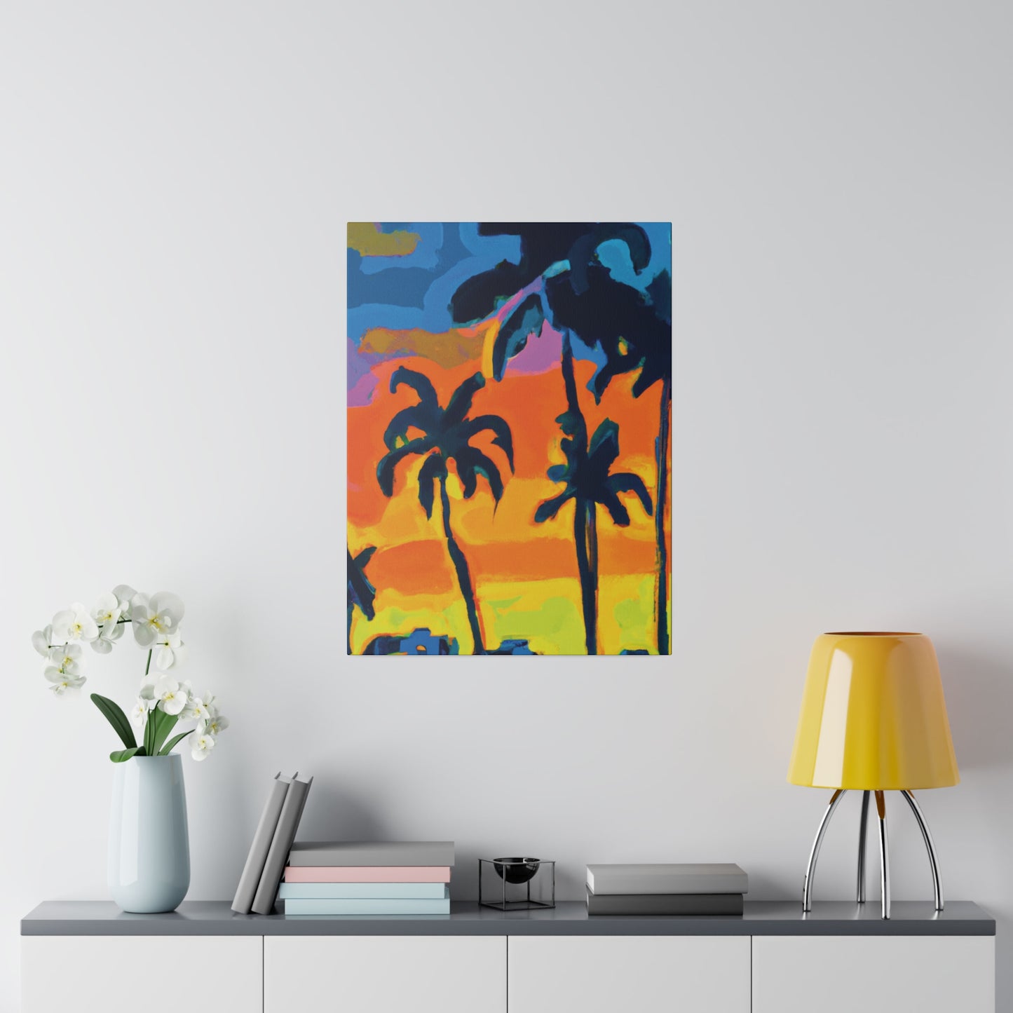 5462R - Miami Beach Sunset Painting Print | Miami | Beach | Sunset | Poster | Home Decor | Wall Art | Canvas