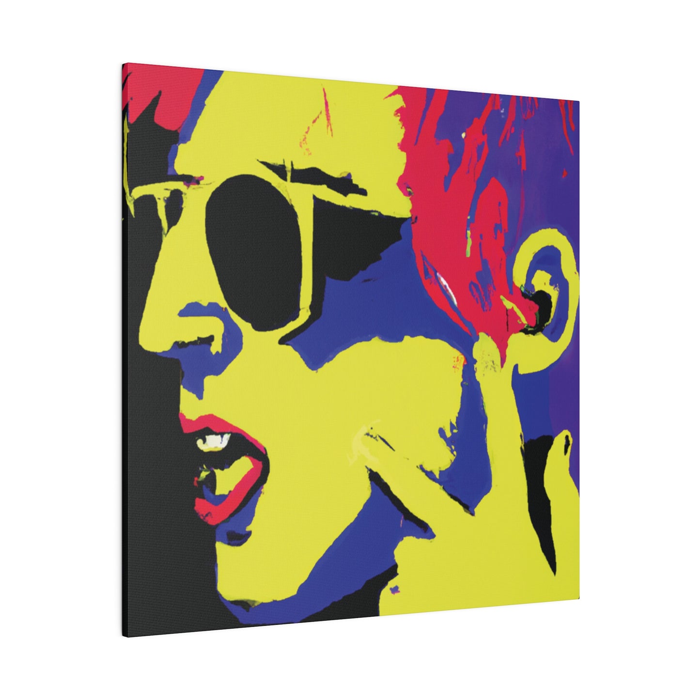 8776P - Rockstar Painting Print | Face | Abstract | Poster | Home Decor | Wall Art | Music Art | Canvas