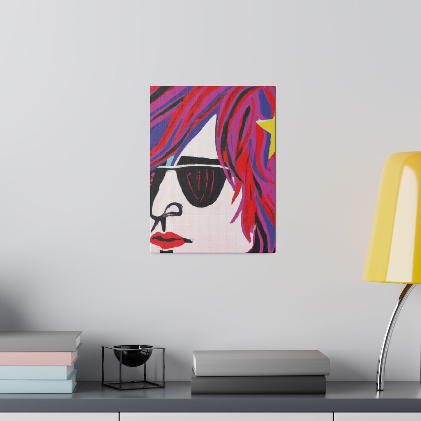 3293X - Rockstar Painting Print | Face | Abstract | Poster | Home Decor | Wall Art | Music Art | Canvas