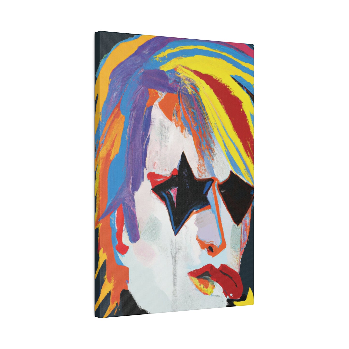 5673A - Rockstar Painting Print | Face | Abstract | Poster | Home Decor | Wall Art | Music Art | Canvas