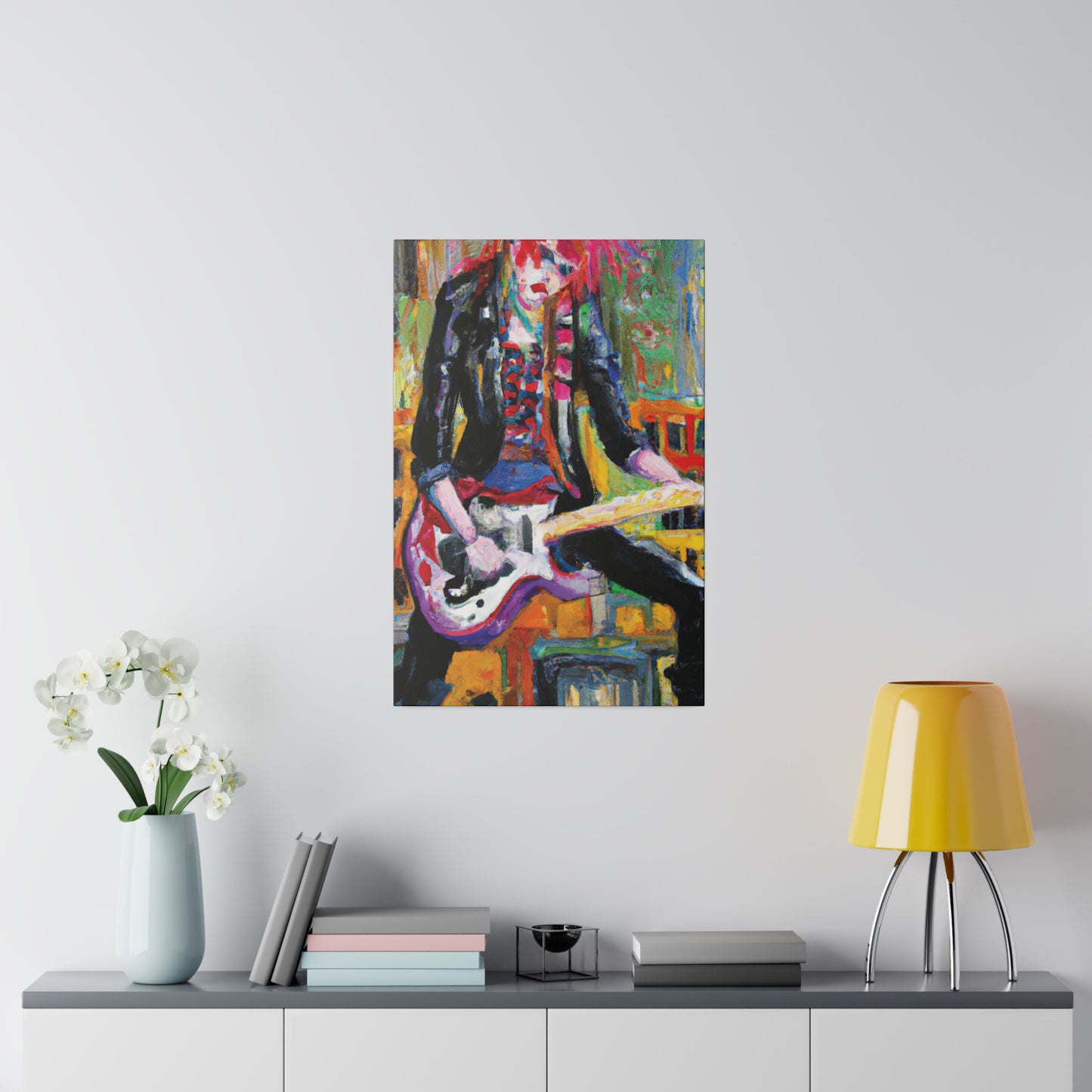 834H - Rockstar Oil Painting Style Print | Poster | Home Decor | Wall Art | Music Art | Canvas