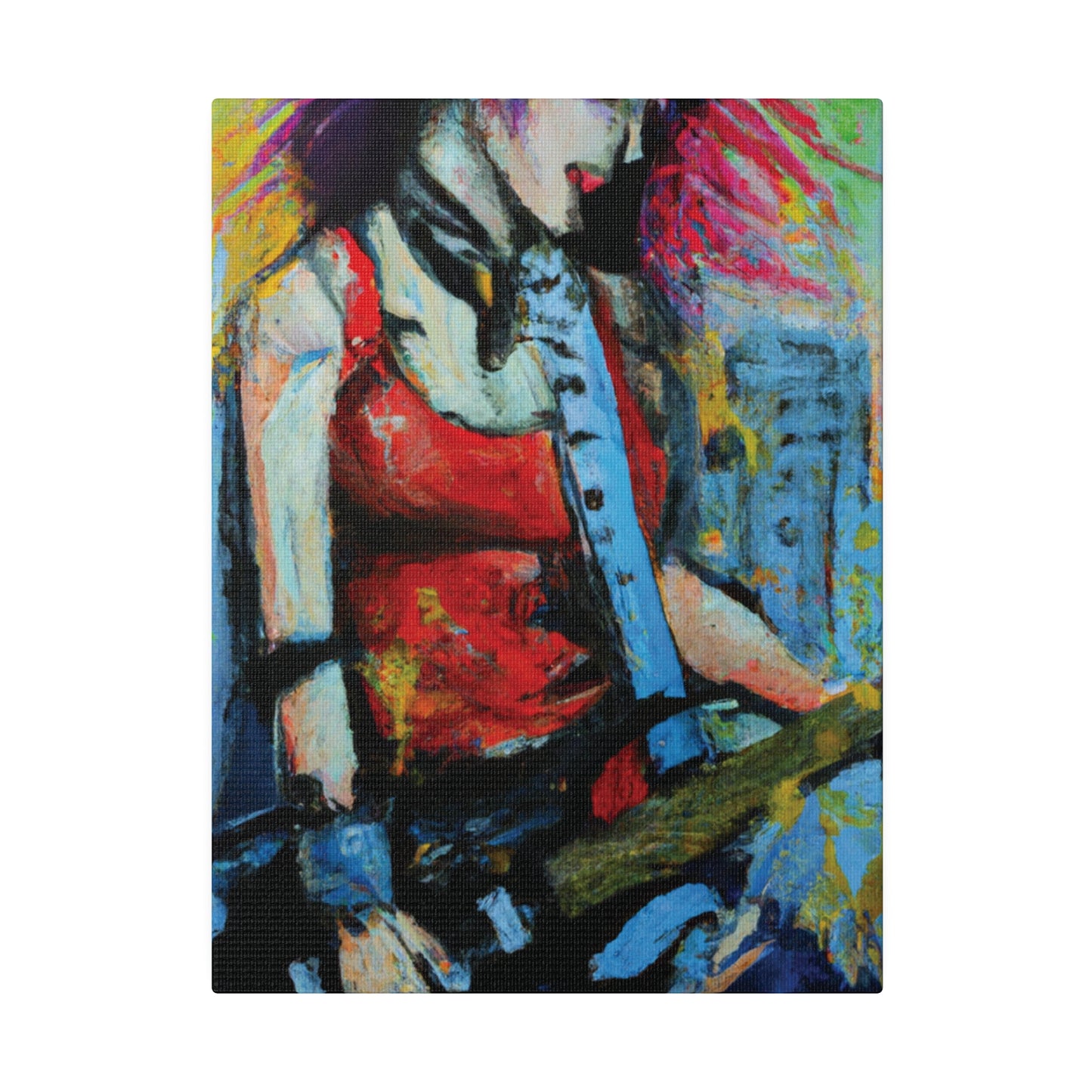 8424V - Rockstar Oil Painting Style Print | Poster | Home Decor | Wall Art | Music Art | Canvas