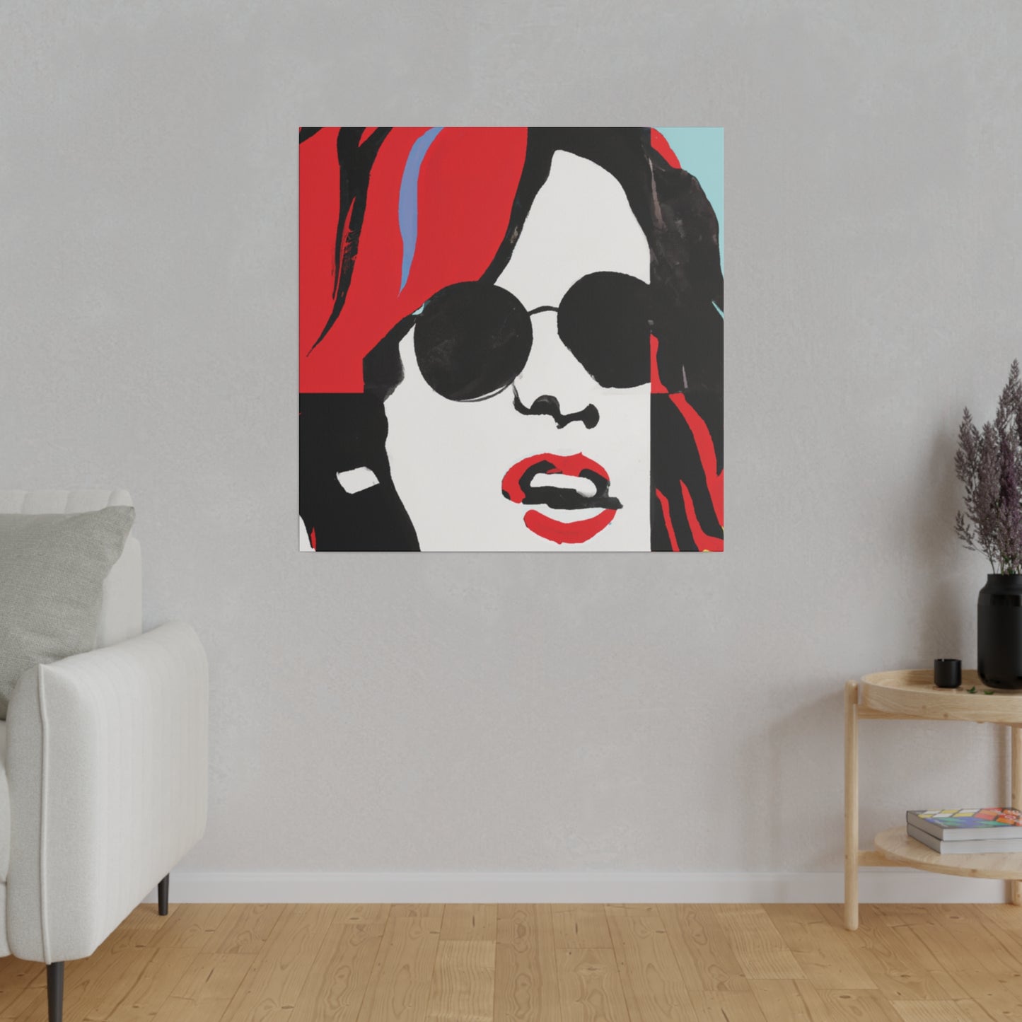 6744T - Rockstar Painting Print | Face | Abstract | Poster | Home Decor | Wall Art | Music Art | Canvas