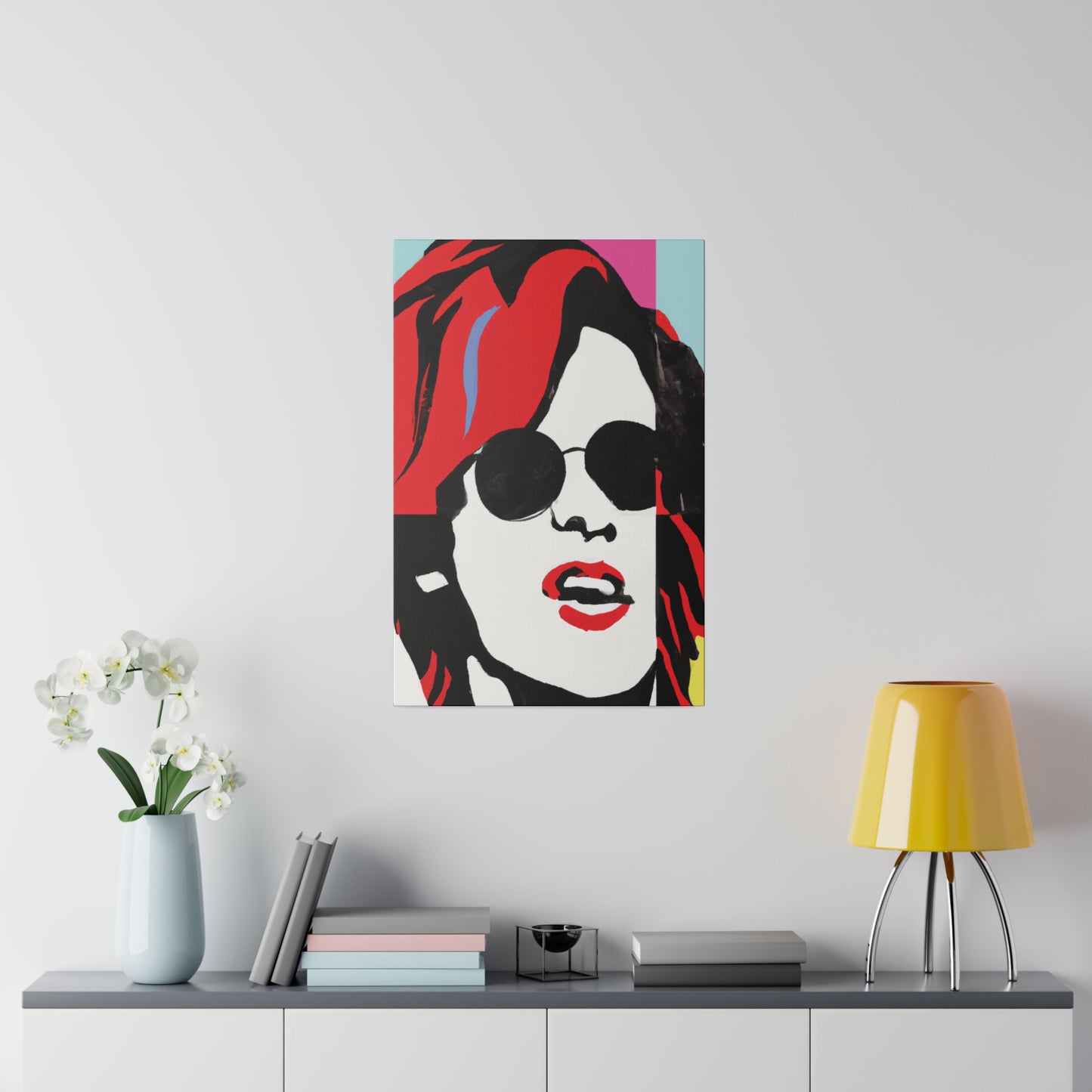 6744T - Rockstar Painting Print | Face | Abstract | Poster | Home Decor | Wall Art | Music Art | Canvas