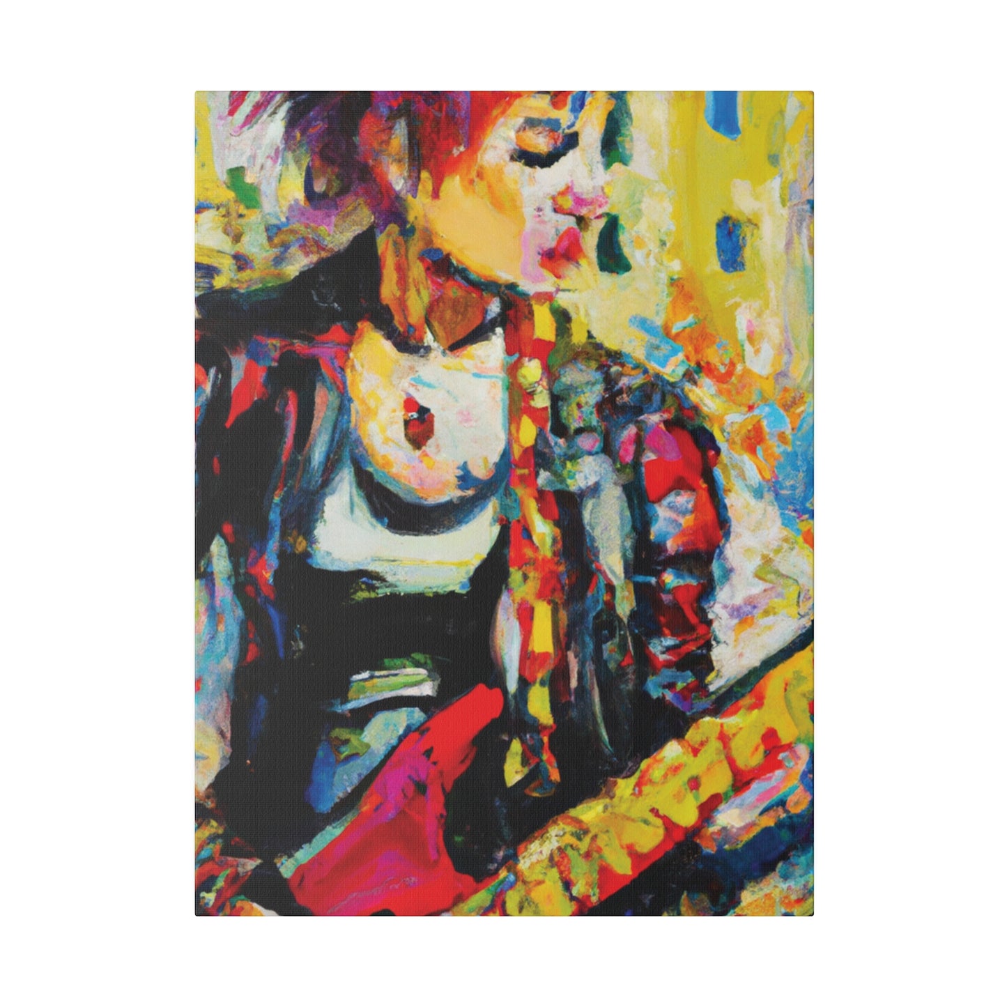 8768U - Rockstar Oil Painting Style Print | Poster | Home Decor | Wall Art | Music Art | Canvas