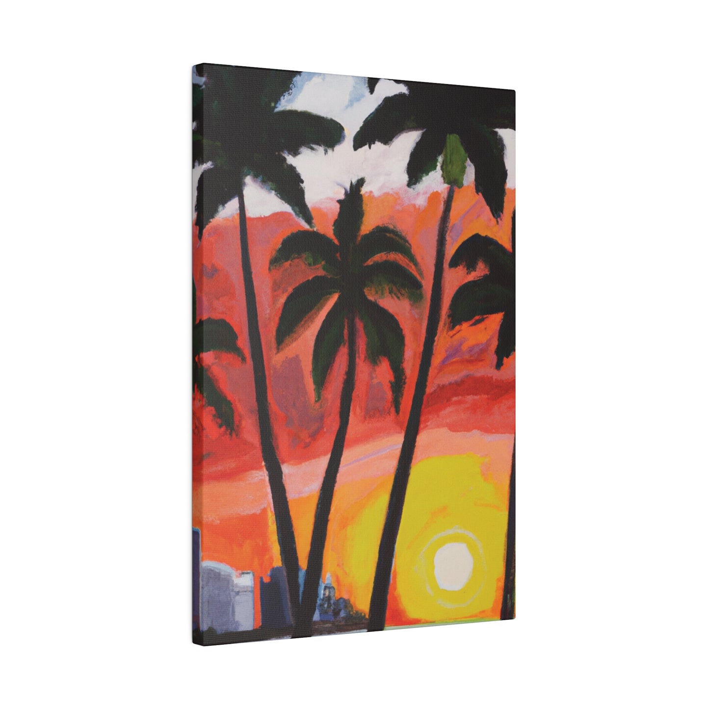 3556V - Miami Beach Sunset Painting Print | Miami | Beach | Sunset | Poster | Home Decor | Wall Art | Canvas