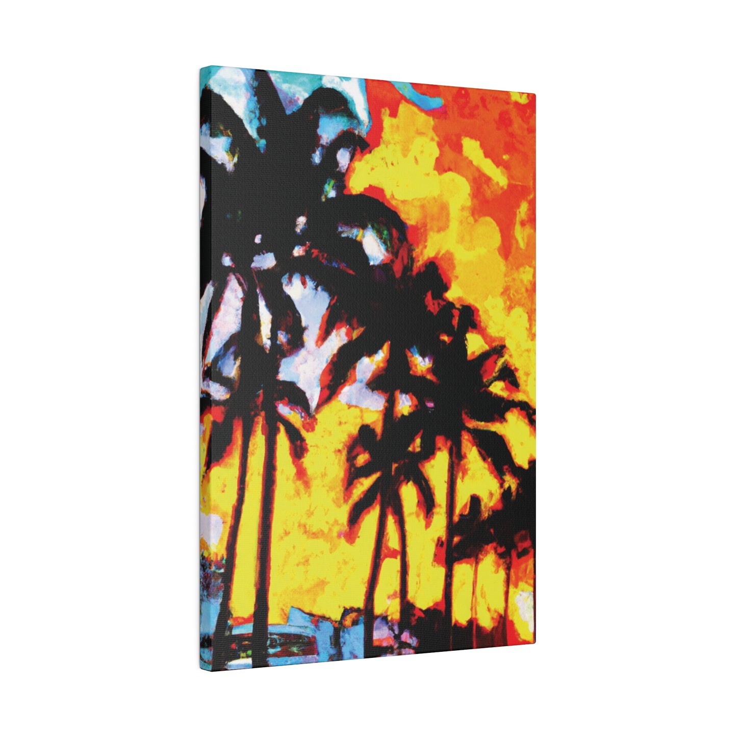 7248Q - Miami Beach Sunset Painting Print | Miami | Beach | Sunset | Poster | Home Decor | Wall Art | Canvas