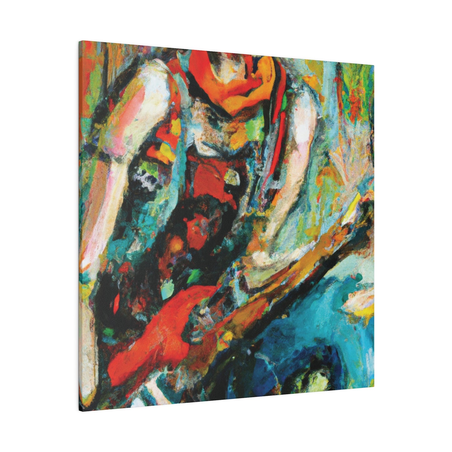 7494M - Rockstar Oil Painting Style Print | Poster | Home Decor | Wall Art | Music Art | Canvas