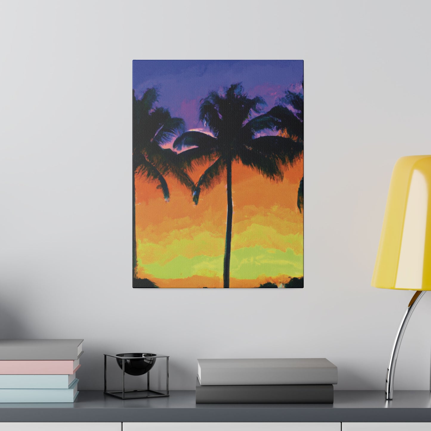 6354V - Miami Beach Sunset Painting Print | Miami | Beach | Sunset | Poster | Home Decor | Wall Art | Canvas