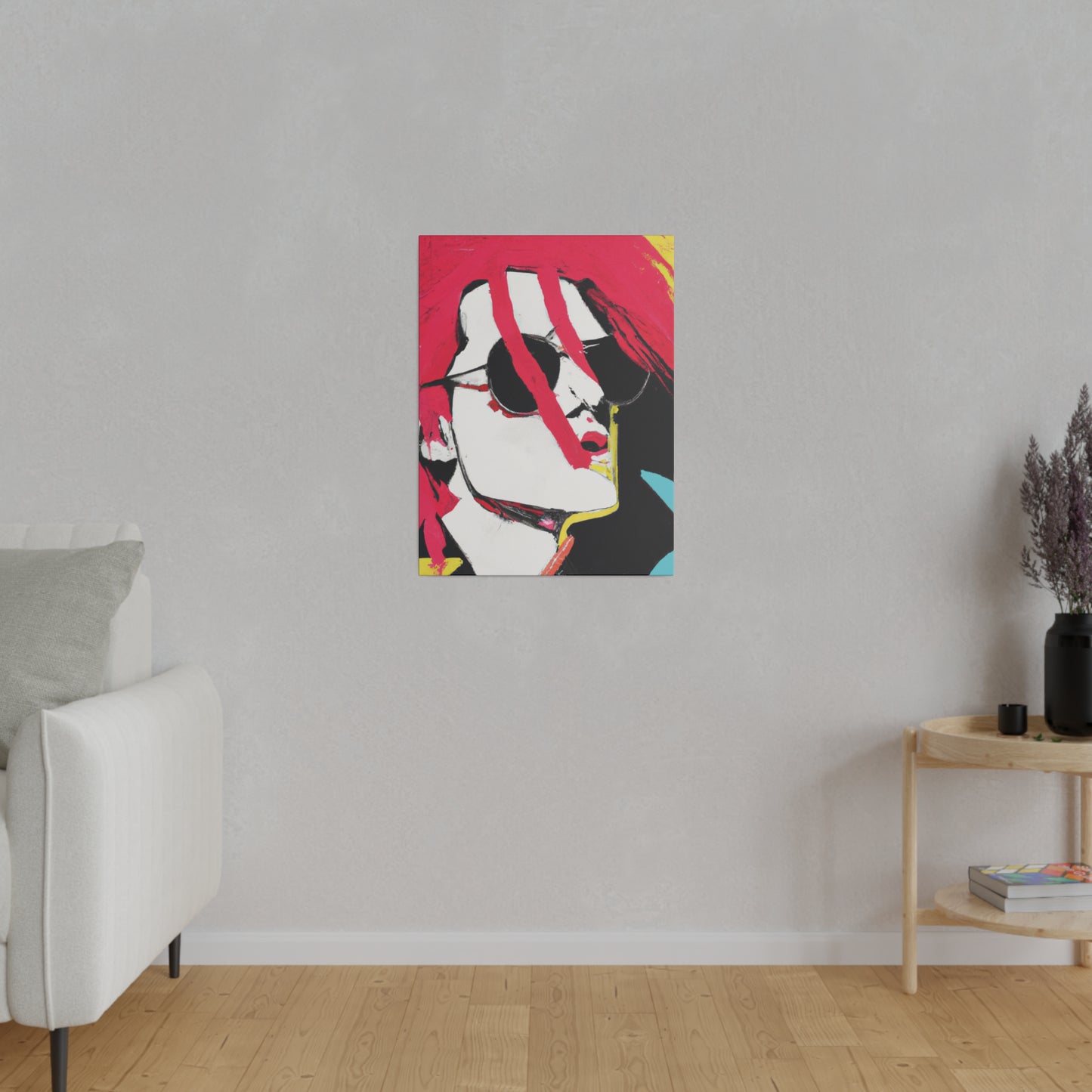 2864L - Rockstar Painting Print | Face | Abstract | Poster | Home Decor | Wall Art | Music Art | Canvas