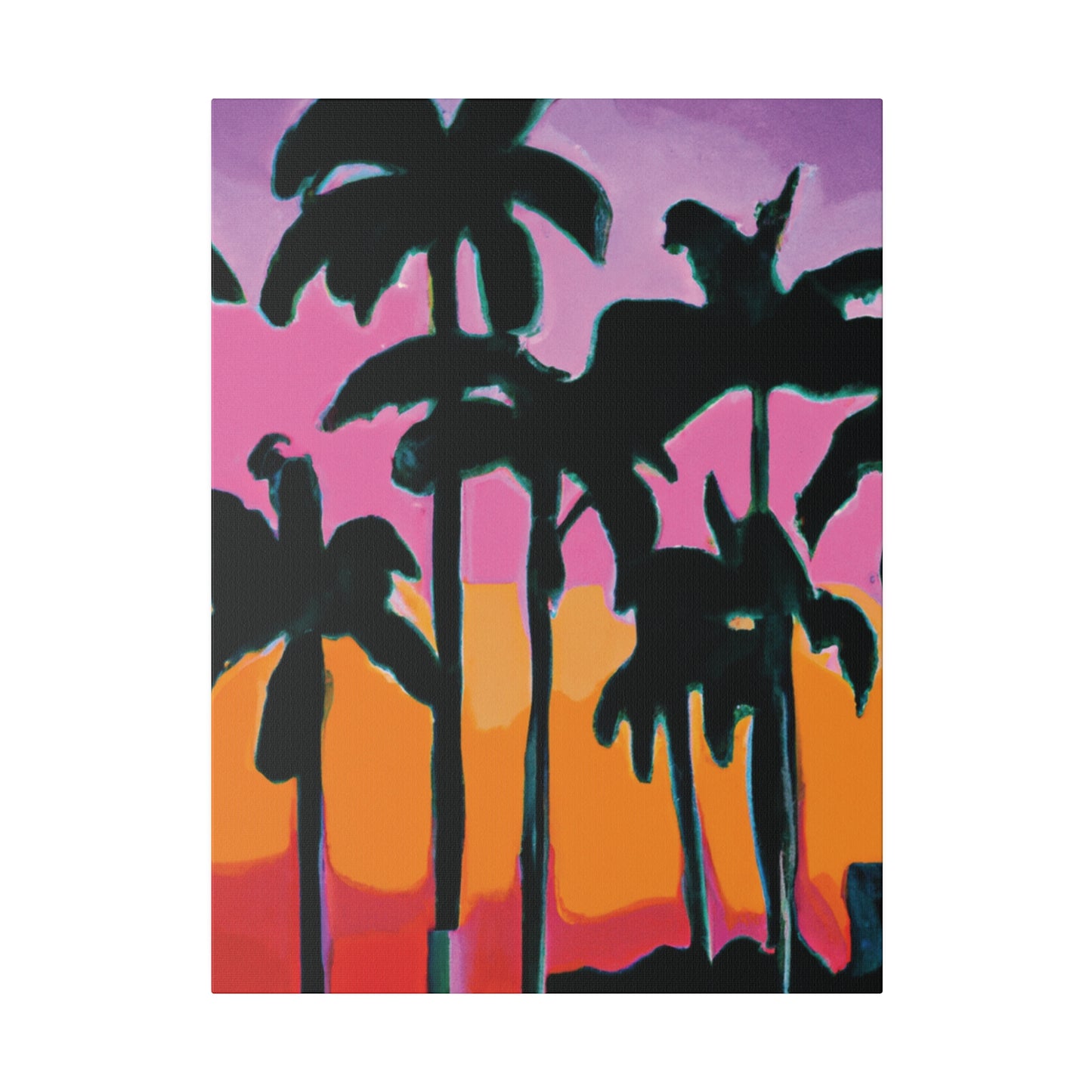 5108P - Miami Beach Sunset Painting Print | Miami | Beach | Sunset | Poster | Home Decor | Wall Art | Canvas